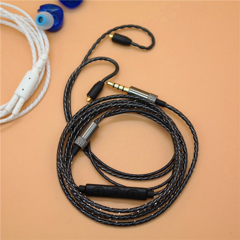 Volume Control MMCX Audio Cable Cord For Shure se215/se425/se535 ue900 W/Mic