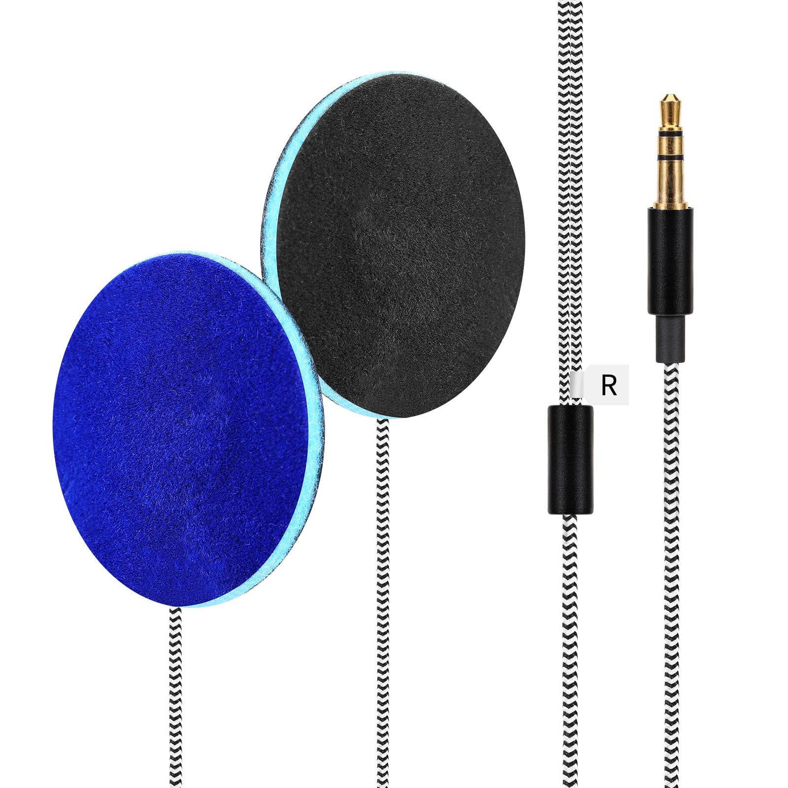 MMUSS Sleep Headphones Stereo with one size fits all, Black 3.5mm Jack
