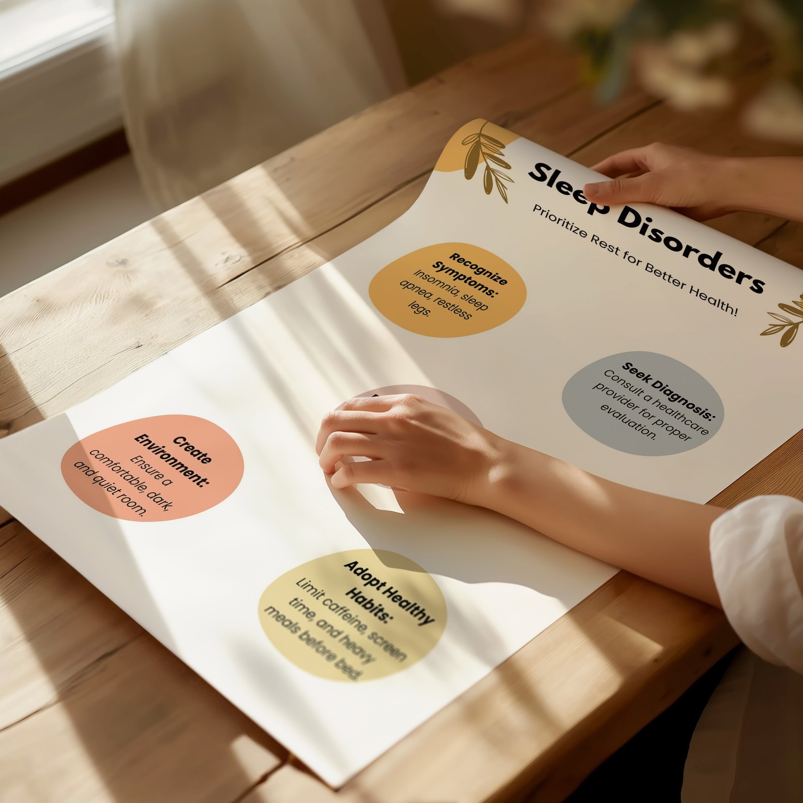 Modern Sleep Disorders Wall Art for Health Awareness