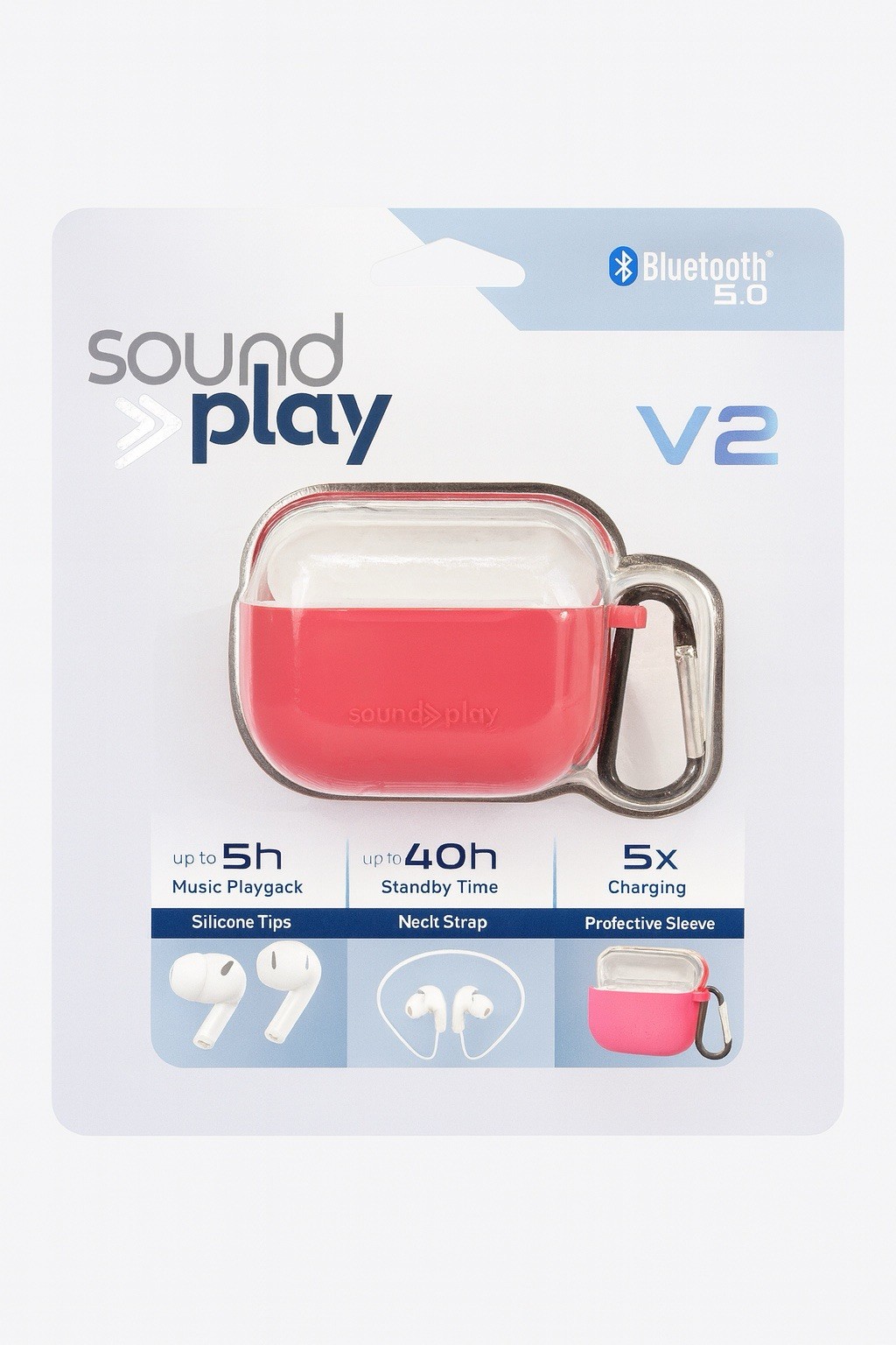 Tzumi Soundplay V2 Earbuds Combo PACK – Pink