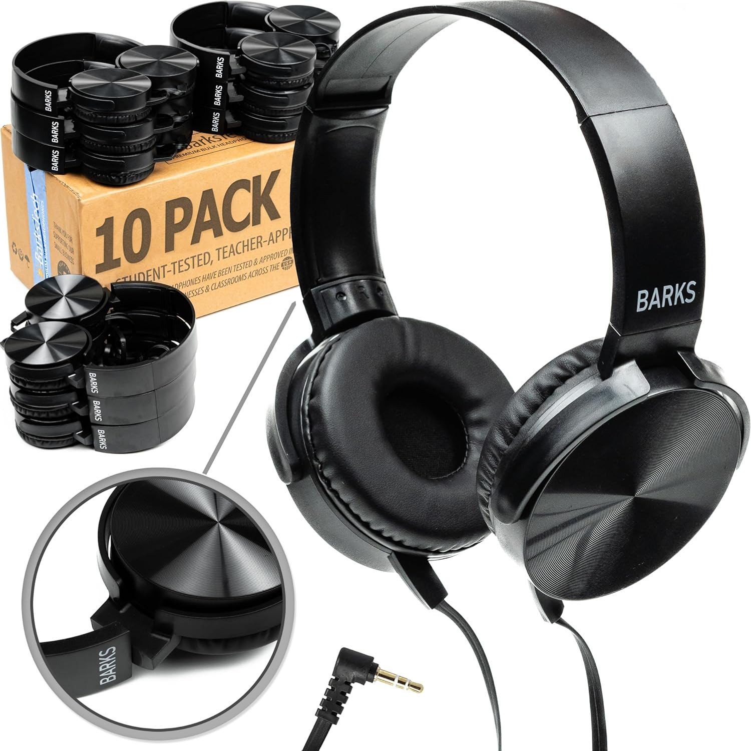 Classroom Headphones (10 Pack): On-Ear Premium Student Bulk Headphones: Perfect