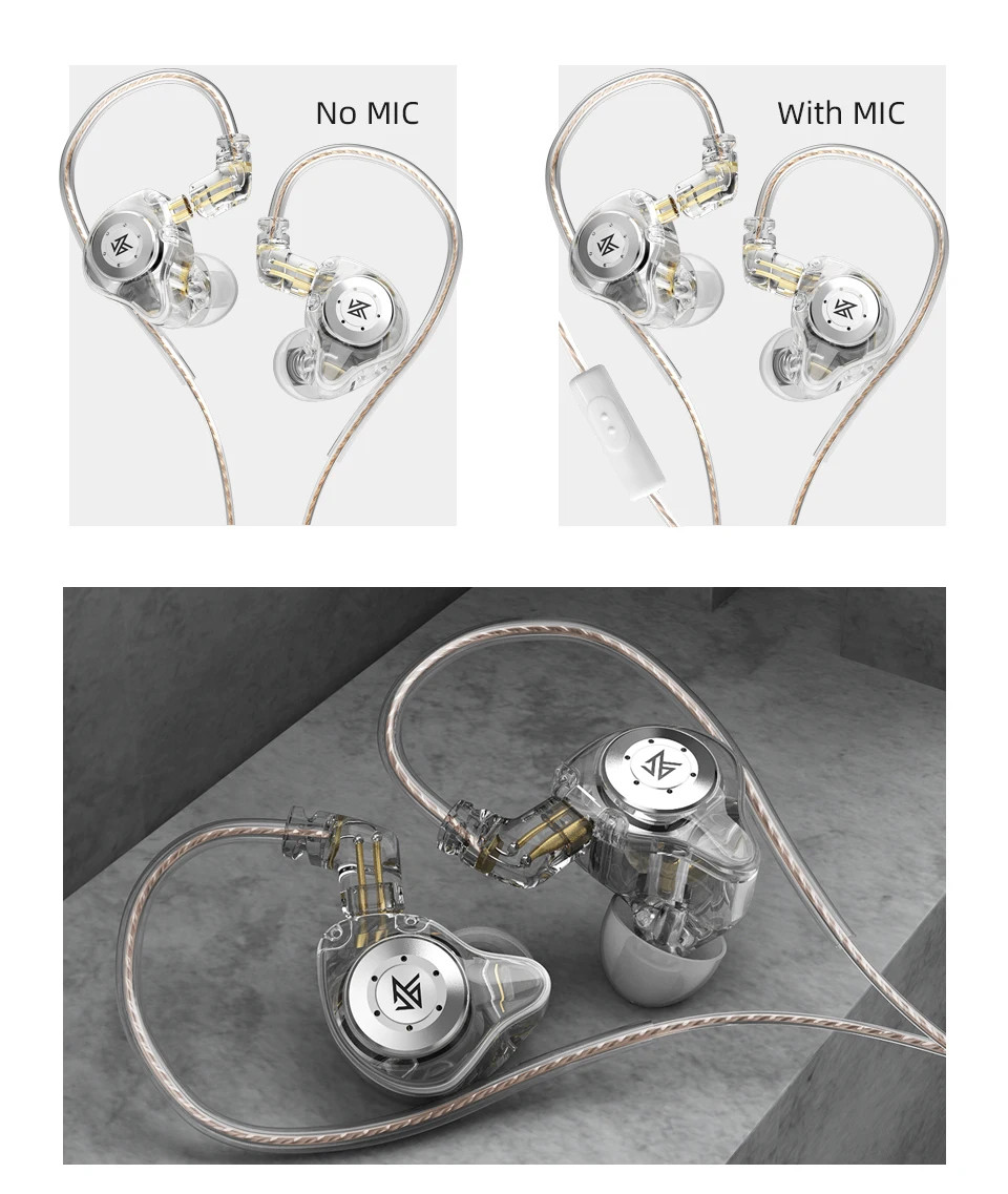 Kz Edx Pro Earphones Dynamic in Ear Monitor Hifi Wired Headphones Bass Stereo