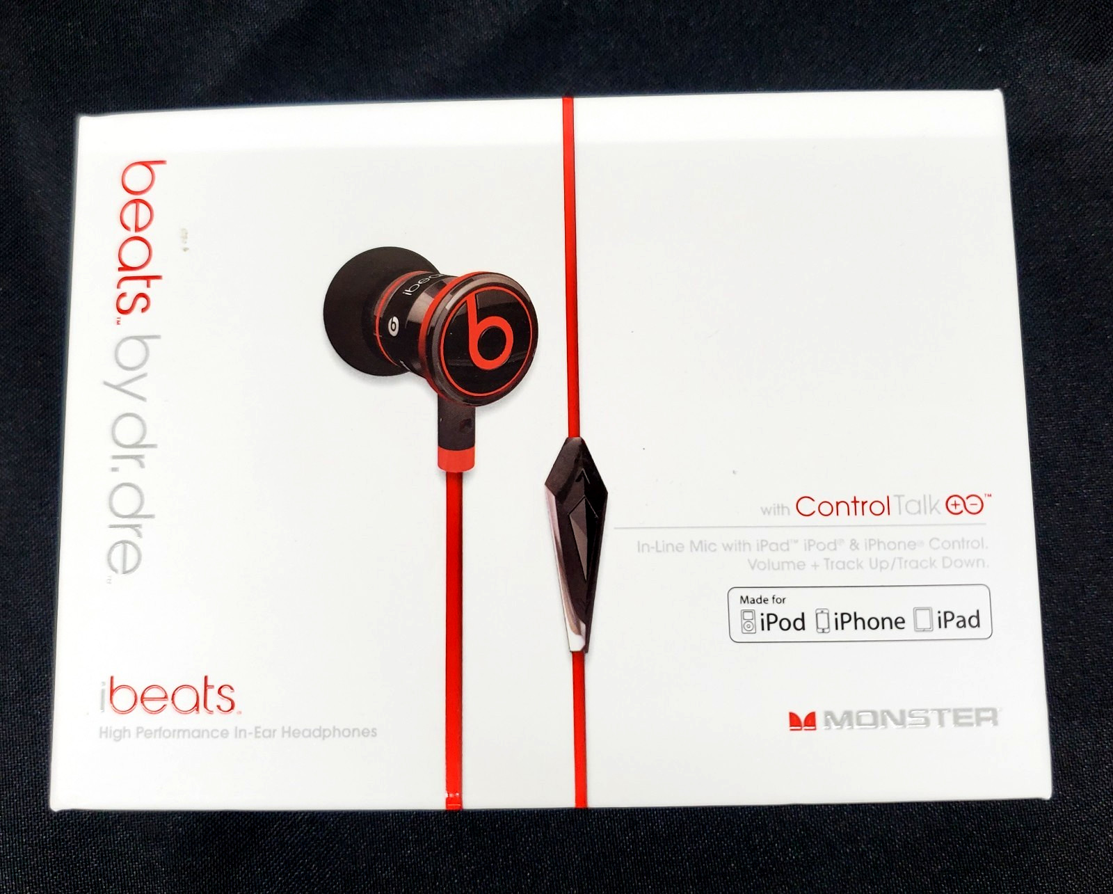 NEW iBeats by Dr. Dre High-Performance In-Ear Headphones 050644587771 Monster