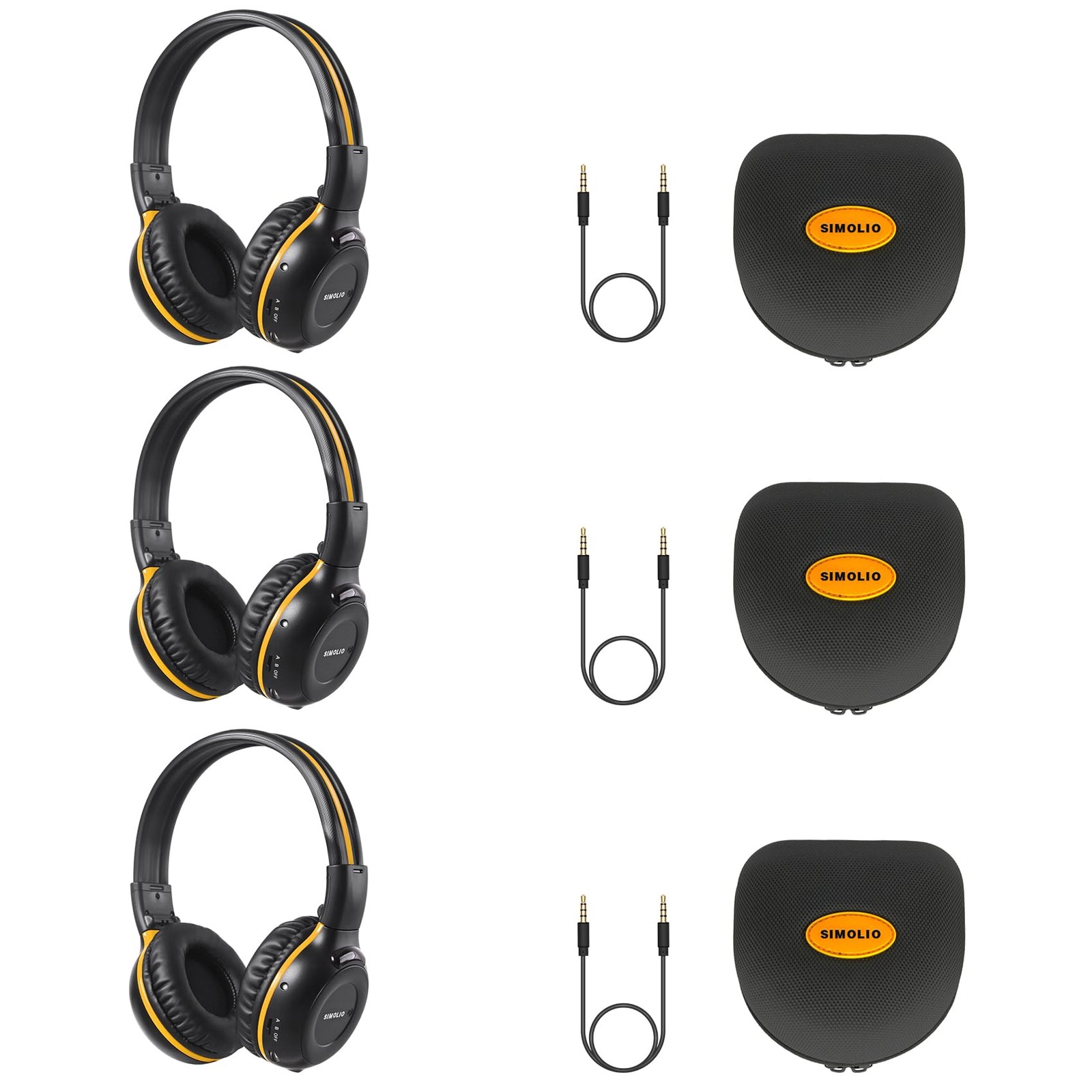3 Pack Wireless IR Headphones for Honda & Odyssey, CR-V, Accord, Pilot, Ridge…