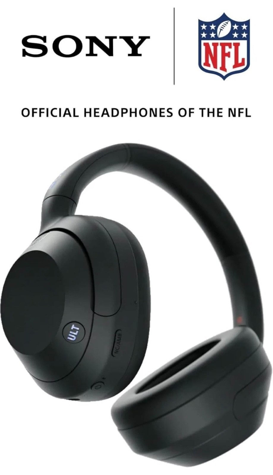 Sony Over-The-Ear Headphones Model WHULT900N/B