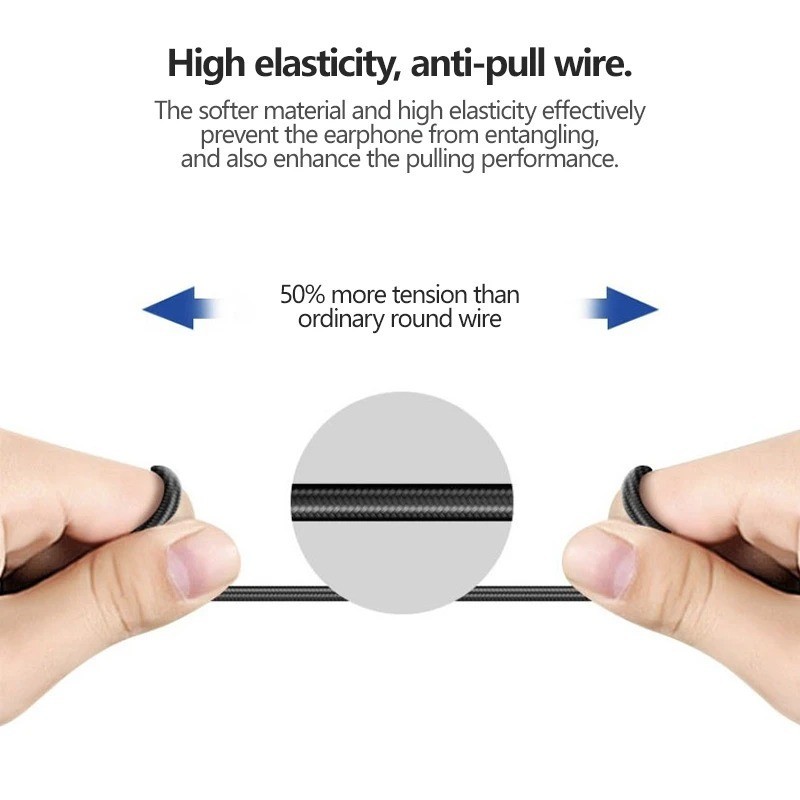 USB C Wired Earphones Stereo Headphones with Mic for Type C Devices Universal