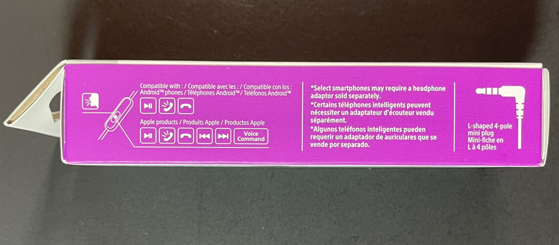 Official Sony Stereo Headphone Comfortable Fit MDR-EX14AP [ Aqua Violet ] NEW