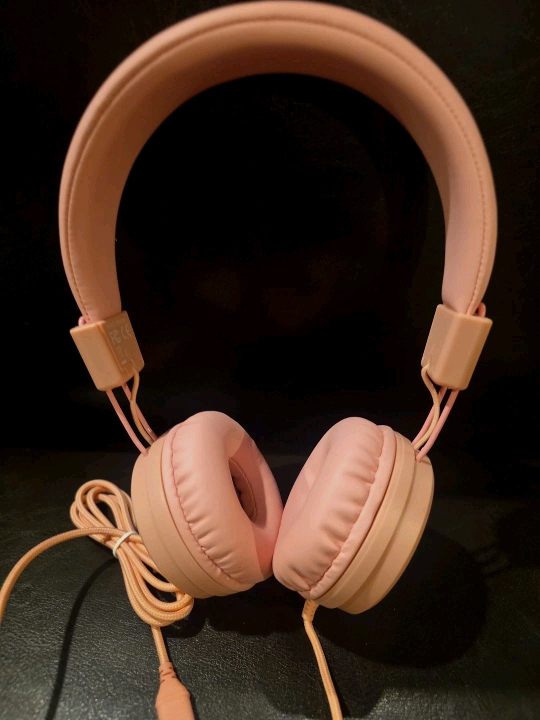 Bywulanda Kids Headphones w/ LED Lights – USB Type-C Wired – Pink – School