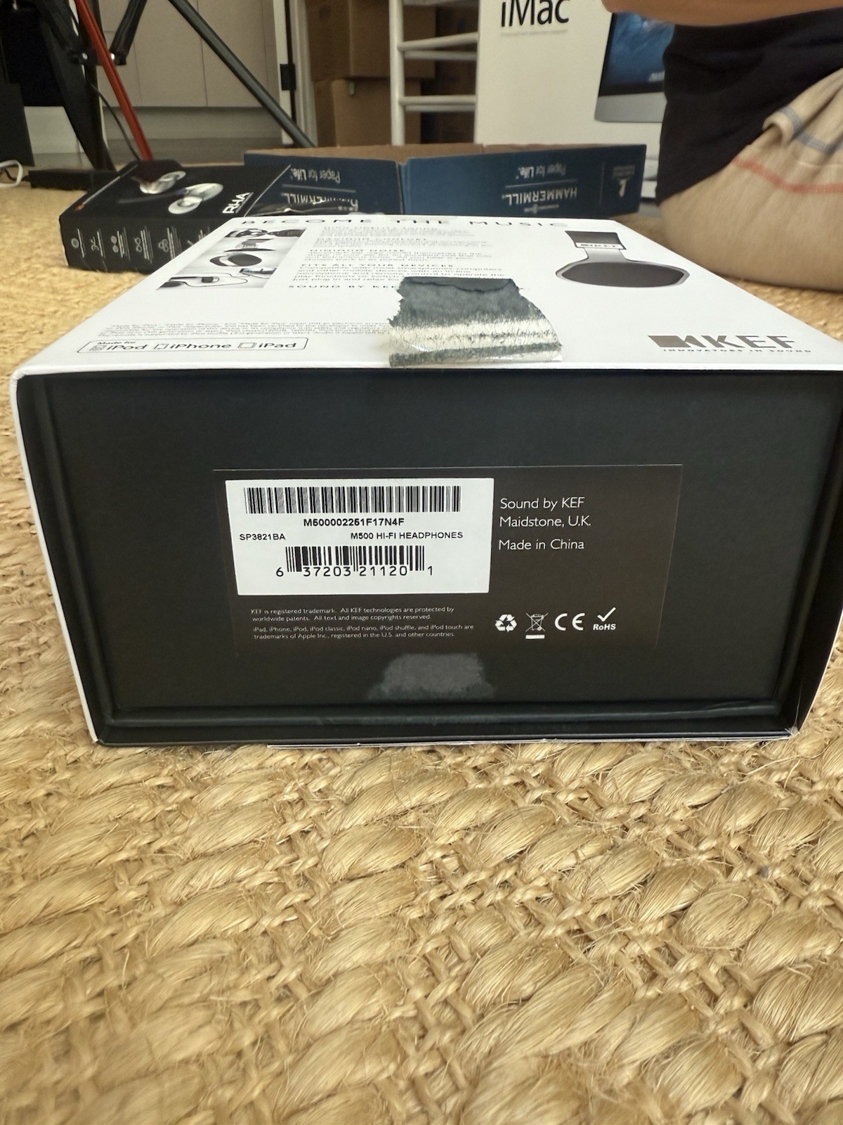 KEF M500 Hi-Fi On-Ear Wired Headphones Black/Silver