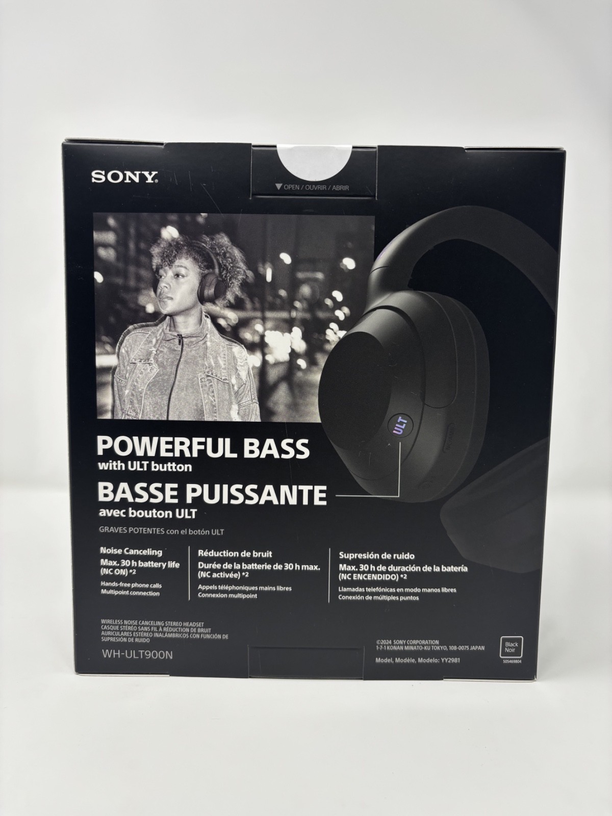 New Sony ULT WEAR Wireless Over-Ear Noise-Canceling Headphones WH-ULT900N Black