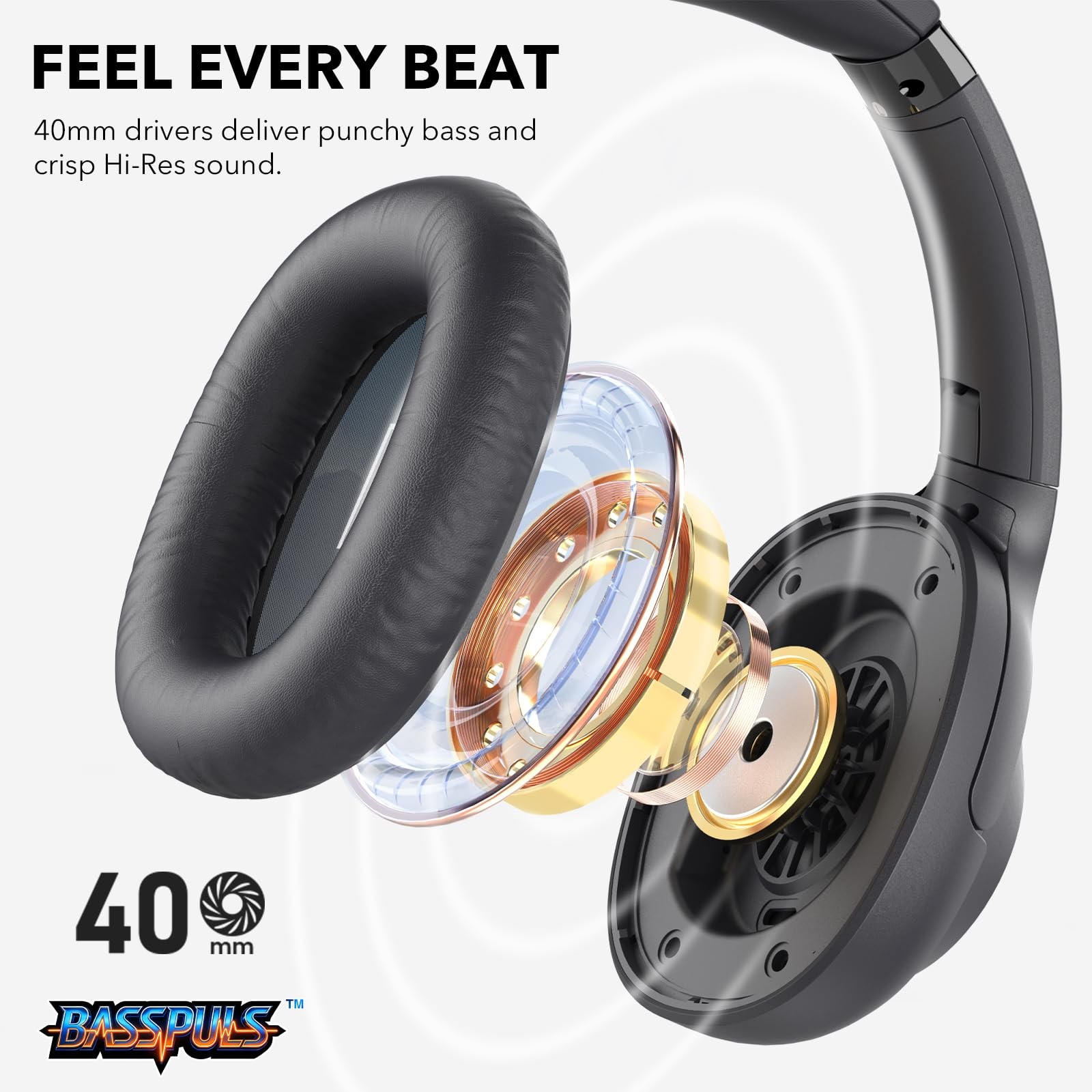 Bluetooth 6.0 Active Noise Cancelling Headphones for Airplane Travel, LDAC Hi…