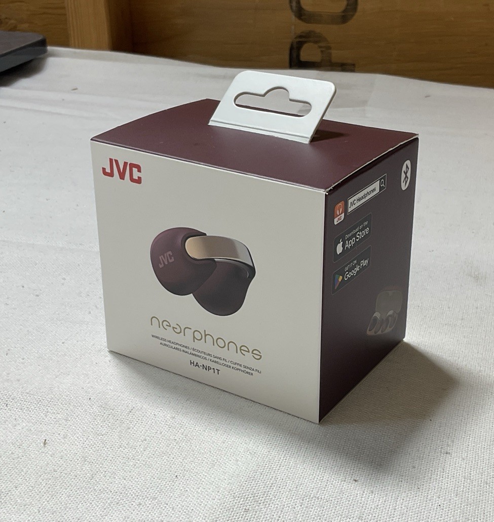 JVC HANP1T Nearphones Open Ear True Wireless Headphones – Maroon *NEW SEALED* A1