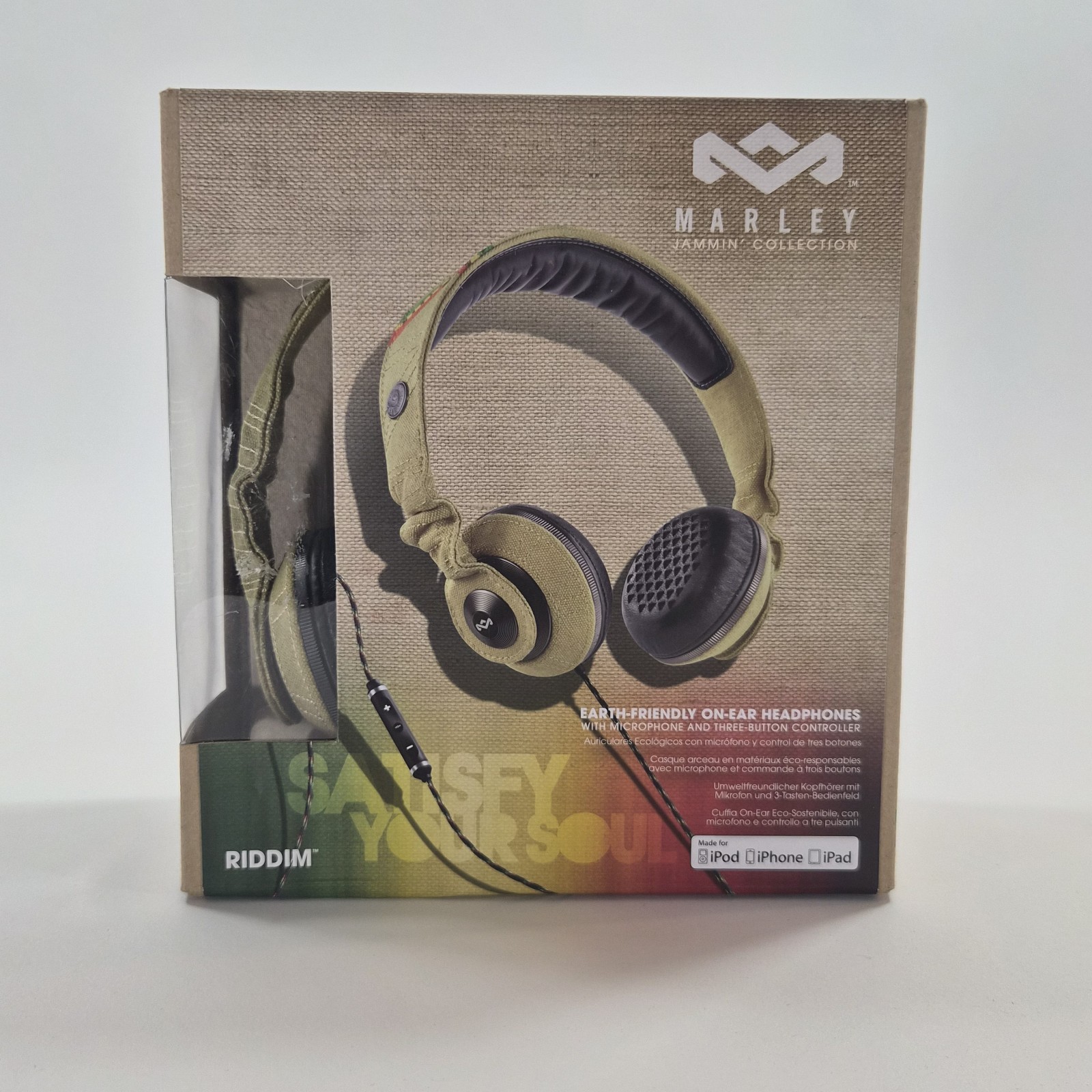 Marley Jammin Collection Wired Headphones With Travel Bag NEW IN BOX! Sealed