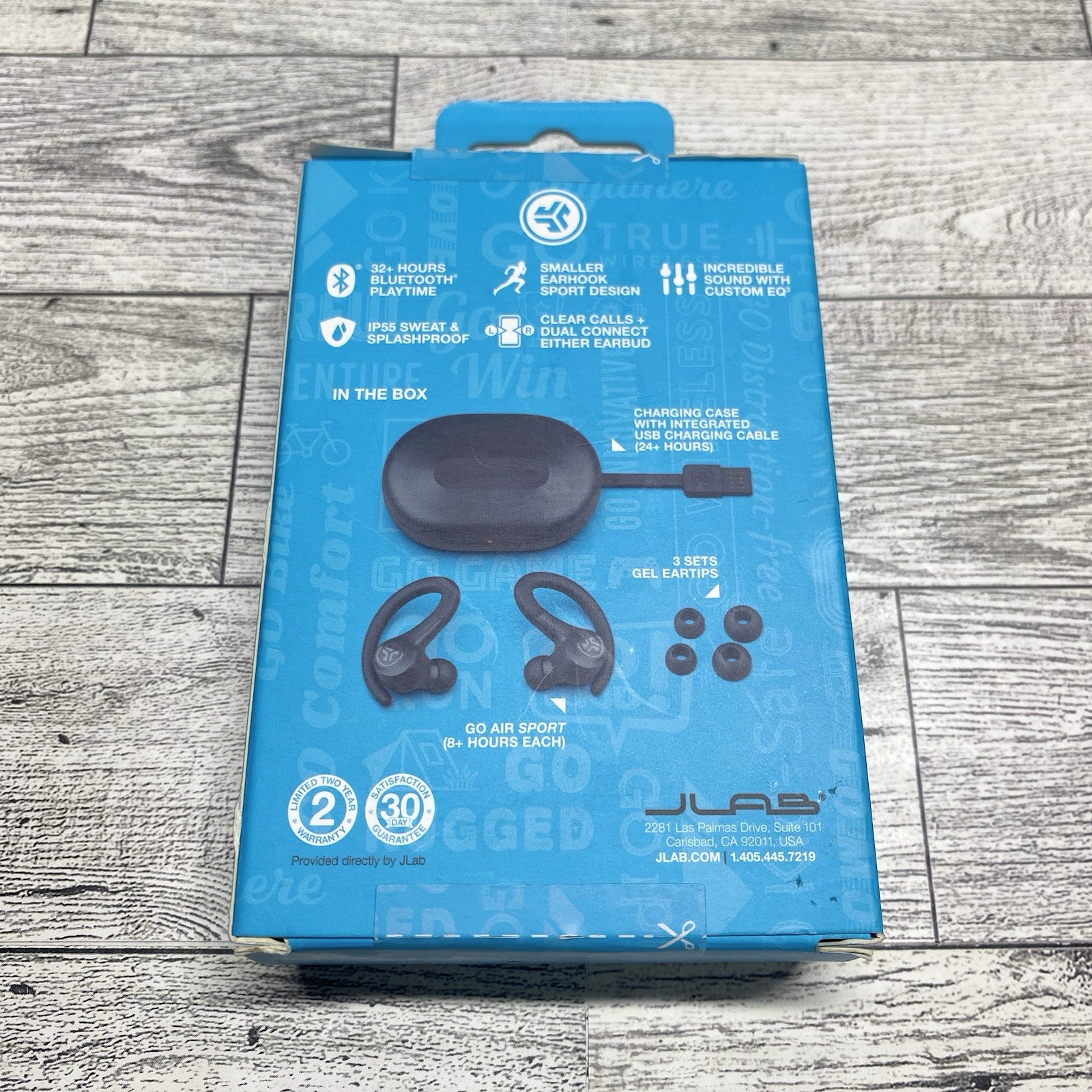 JLab Go Air Sport True Wireless Bluetooth Earbuds With Charging Case Lot Of 2