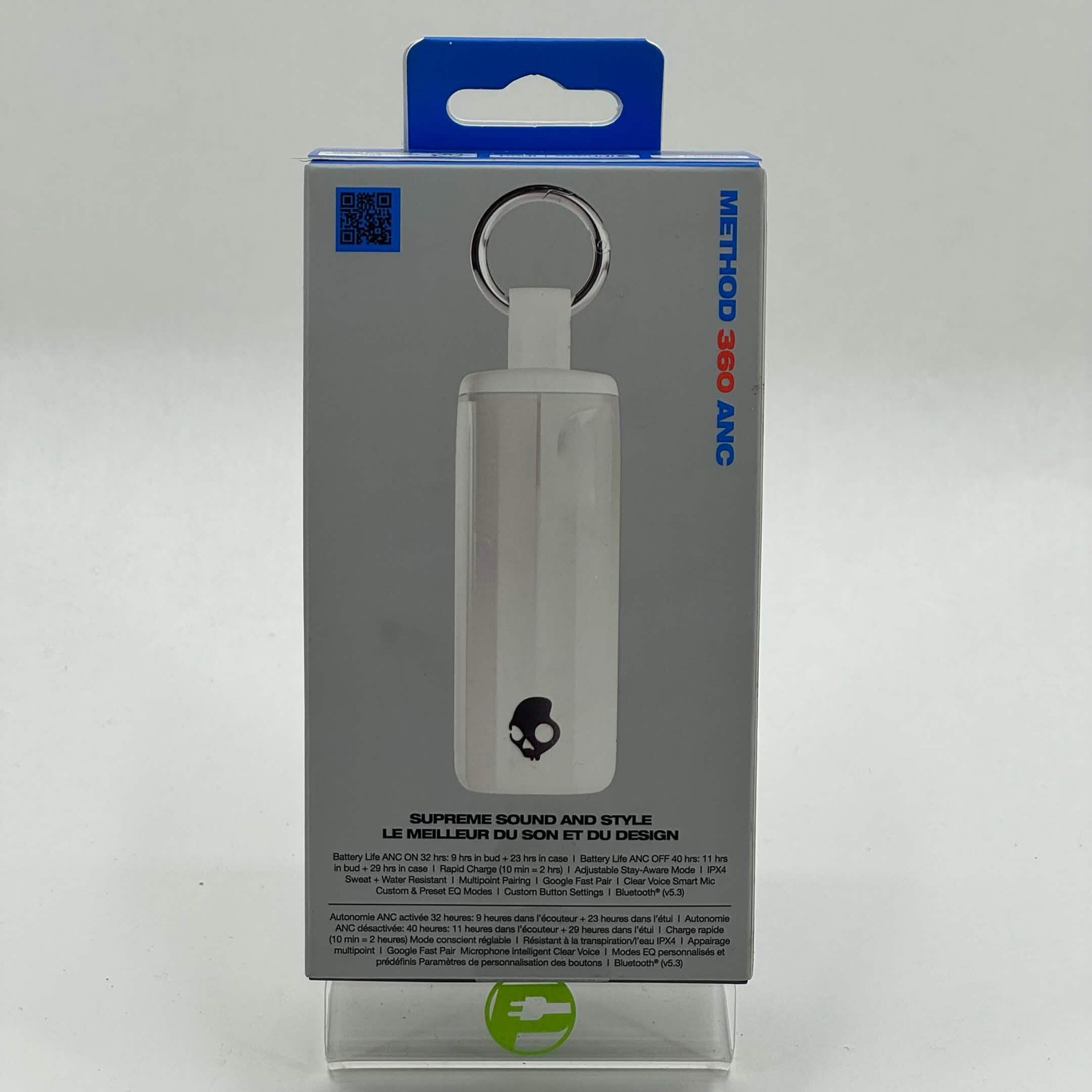 New Skullcandy Method 360 ANC Noise Cancelling Wireless Earbuds Bone S2MTW-T001