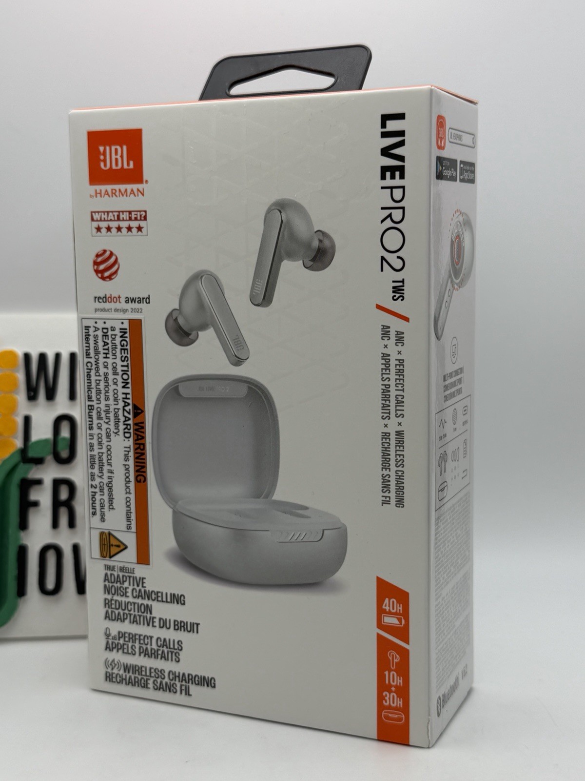 JBL Live Pro 2 Wireless Bluetooth Noise Cancelling Earbuds Silver NEW SEALED