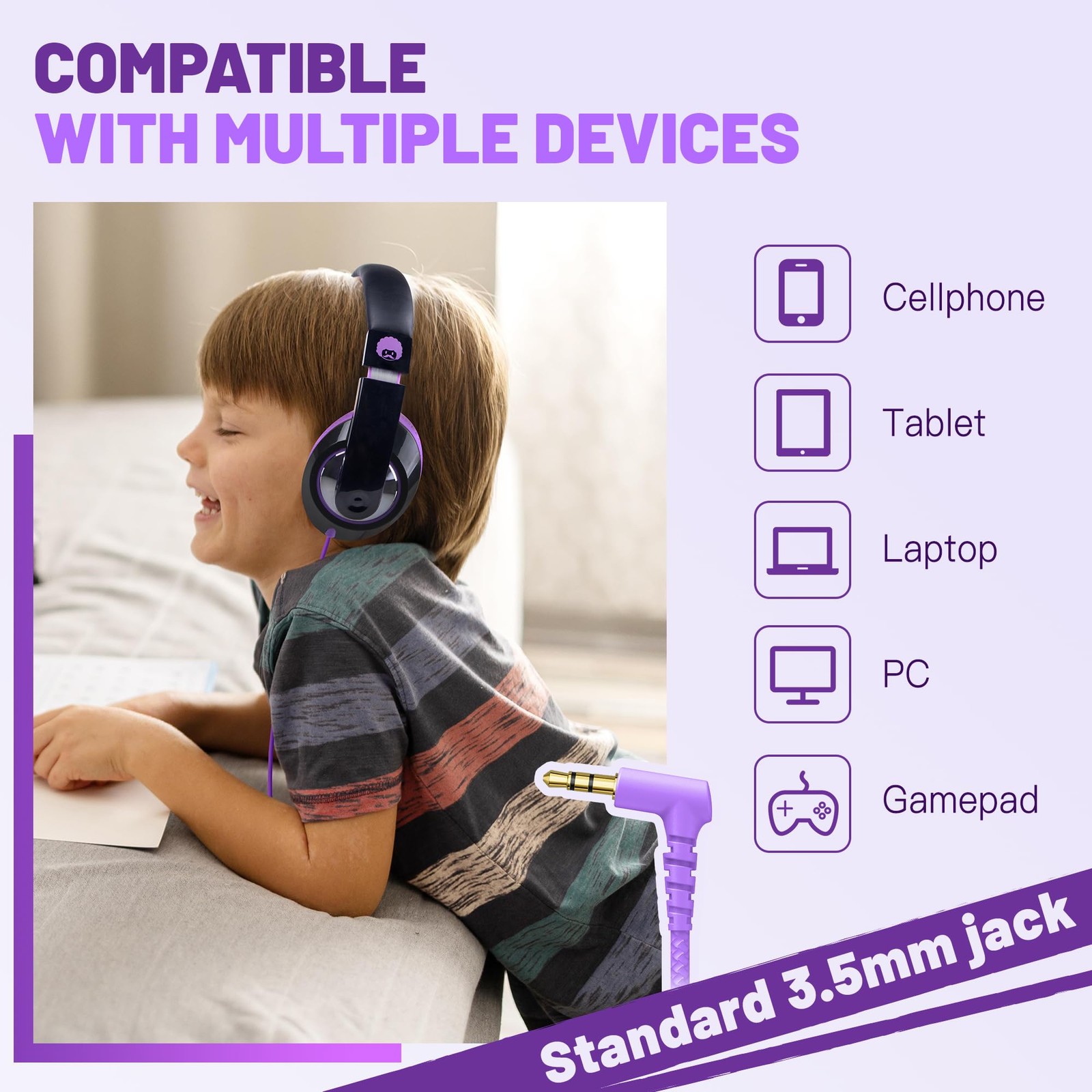 Comfort Headphones for , Lightweight Foldable Portable Childs Boys Girls Teen…