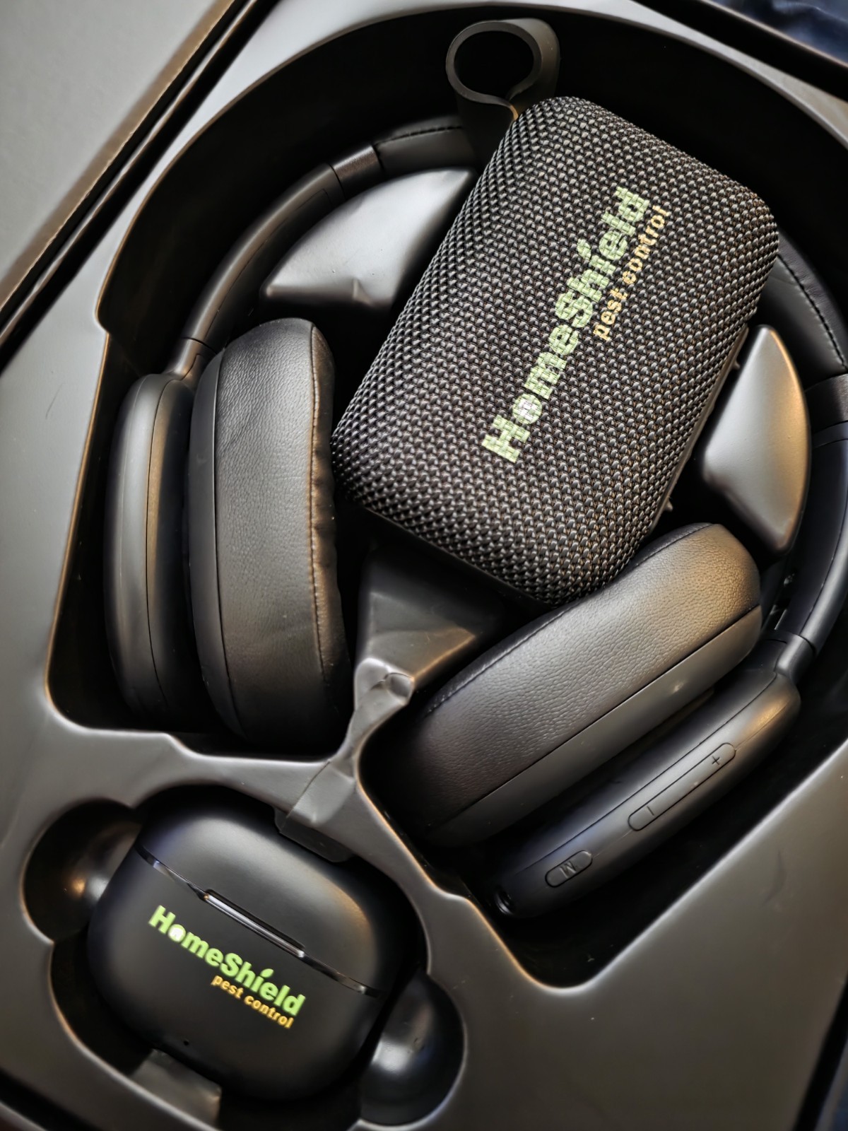 Acehigh Triple Beats 3-in-1 Bluetooth Headphones, Earbuds & Speaker Black