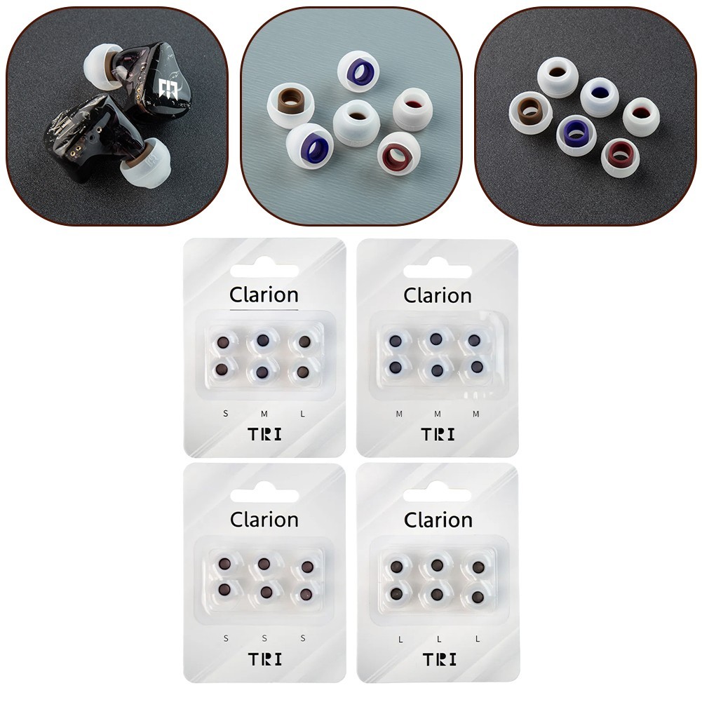 TRN Clarion Earphone Earplugs Premium Silicone 3 Pairs for S/M/L Sizes