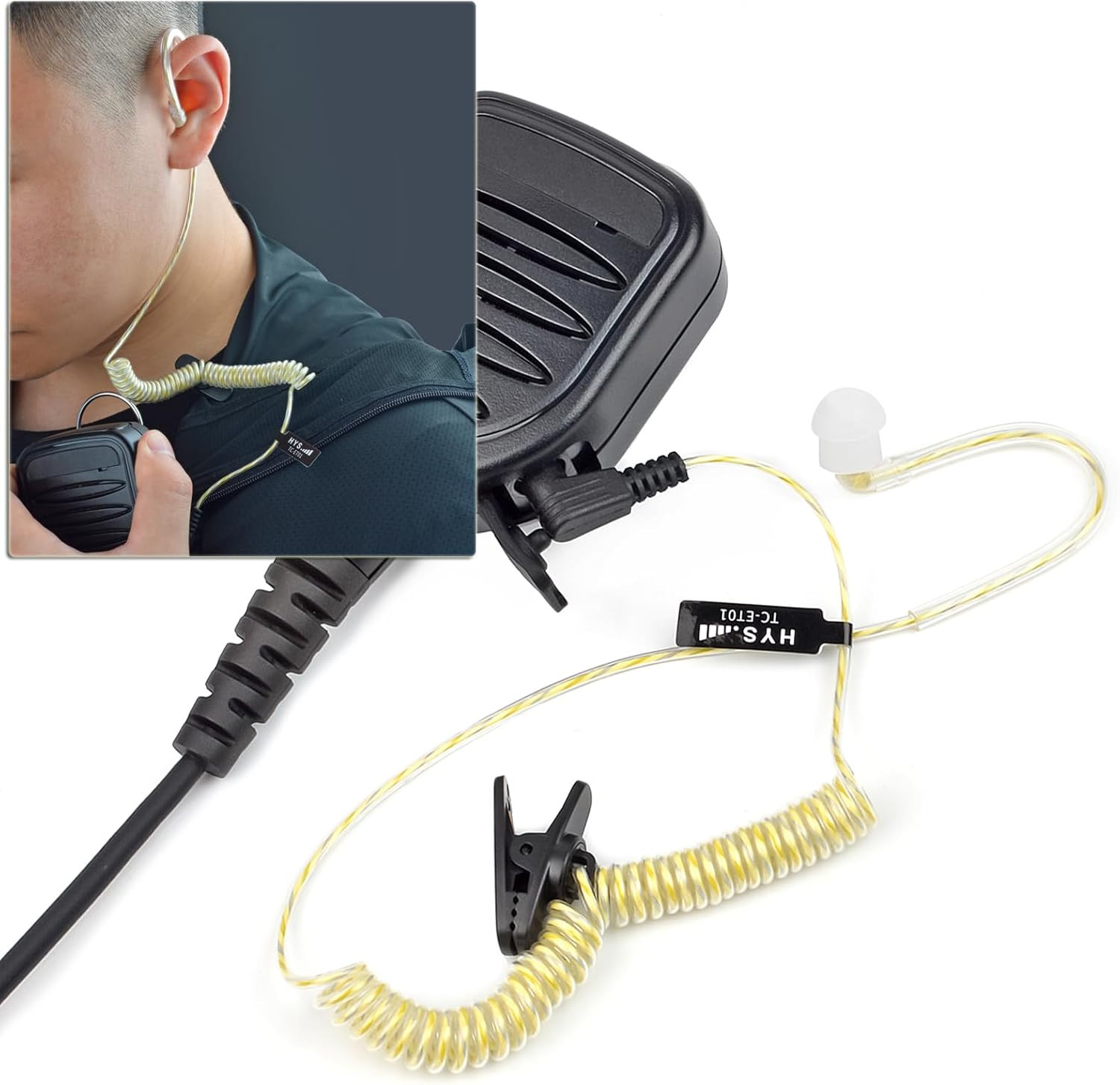 Surveillance Listen Only Balanced Armature 3.5mm Earphone, Soft in-Ear Dynamic S