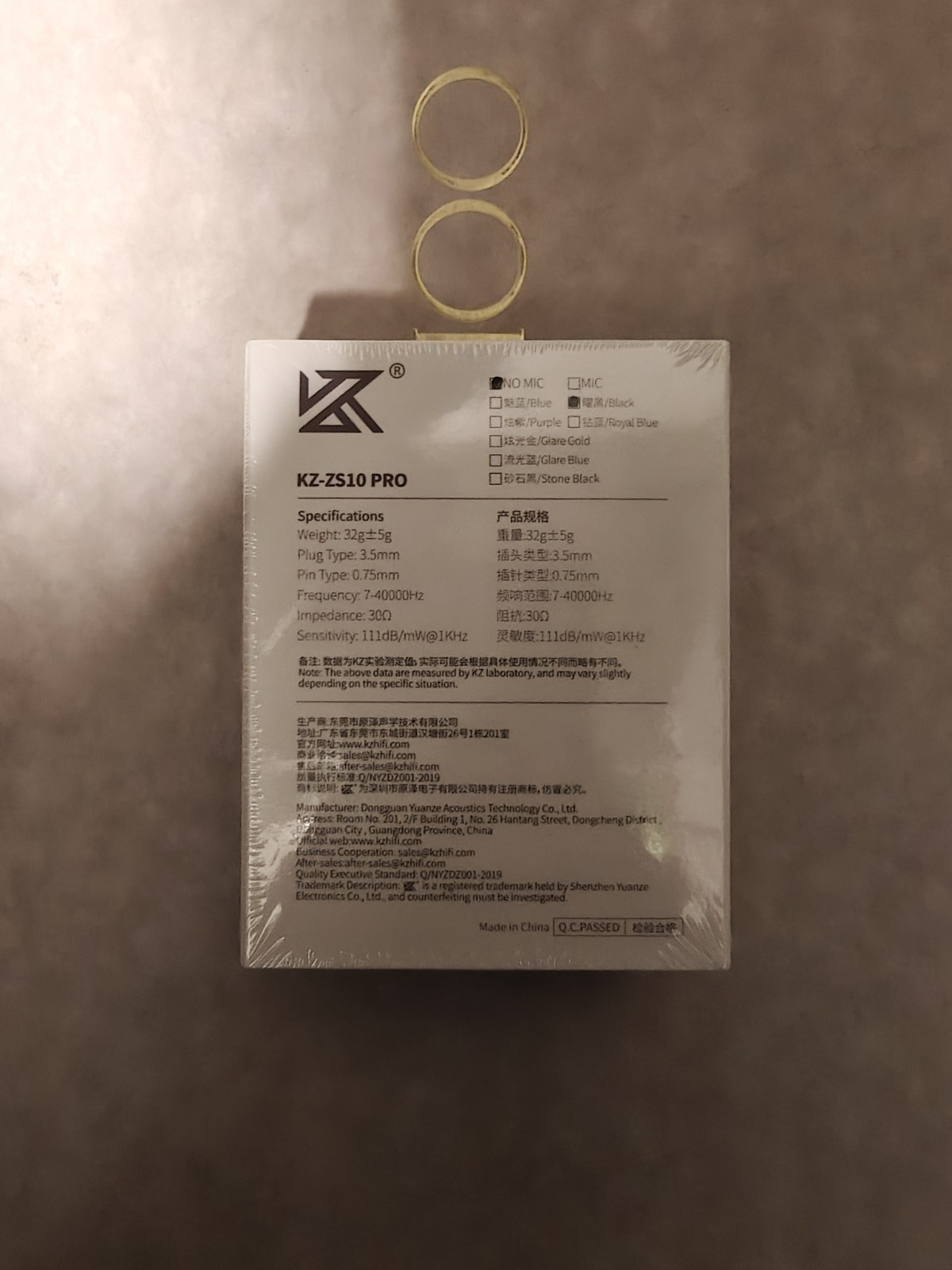 KZ ZS10 Pro, Linsoul 4BA+1DD 5 Driver in-Ear HiFi Earphones w/o mic, Black