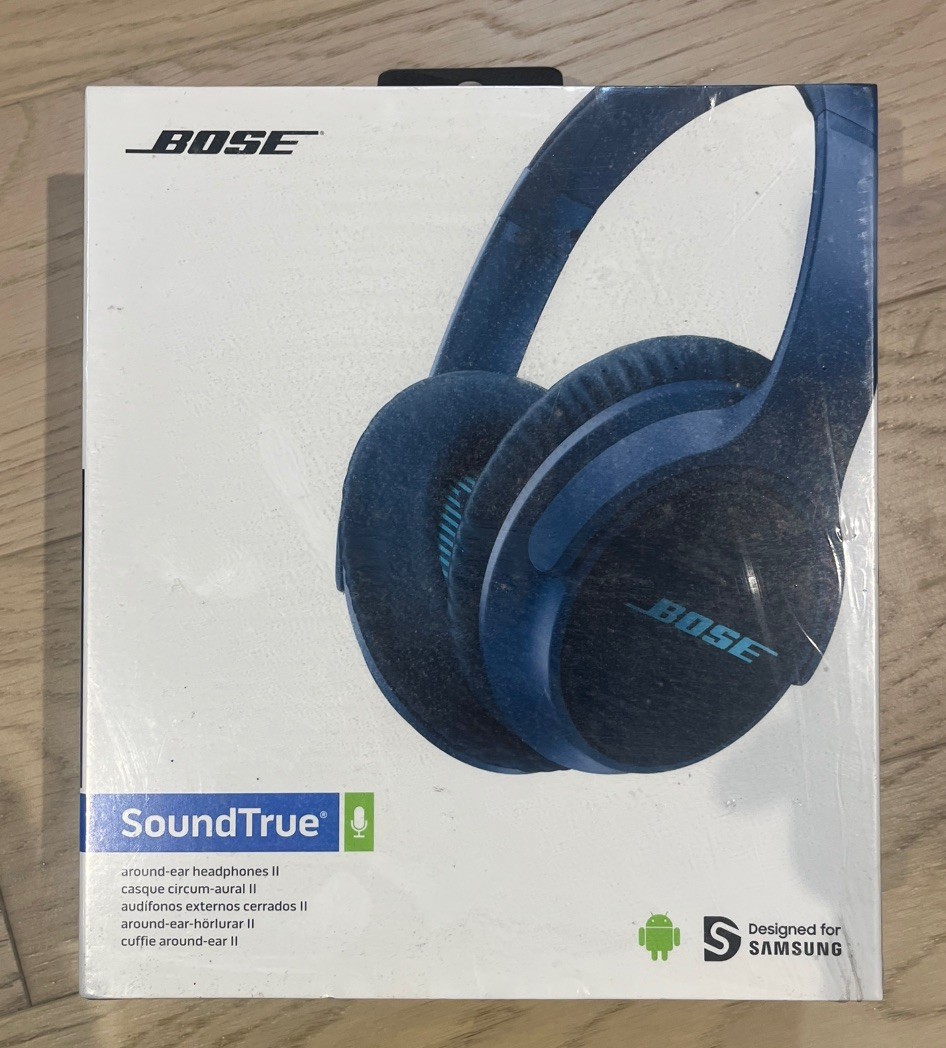 New Bose SoundTrue Around-Ear II 2 Headphones Headset Android Samsung Navy blue