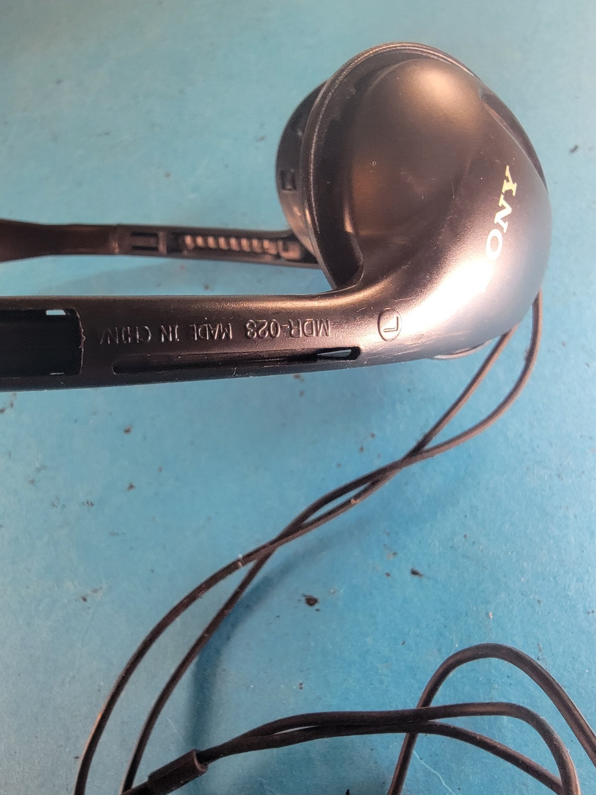 Sony MDR-023 Headphones Vintage Adjustable Wired Black – No Earpads – Tested
