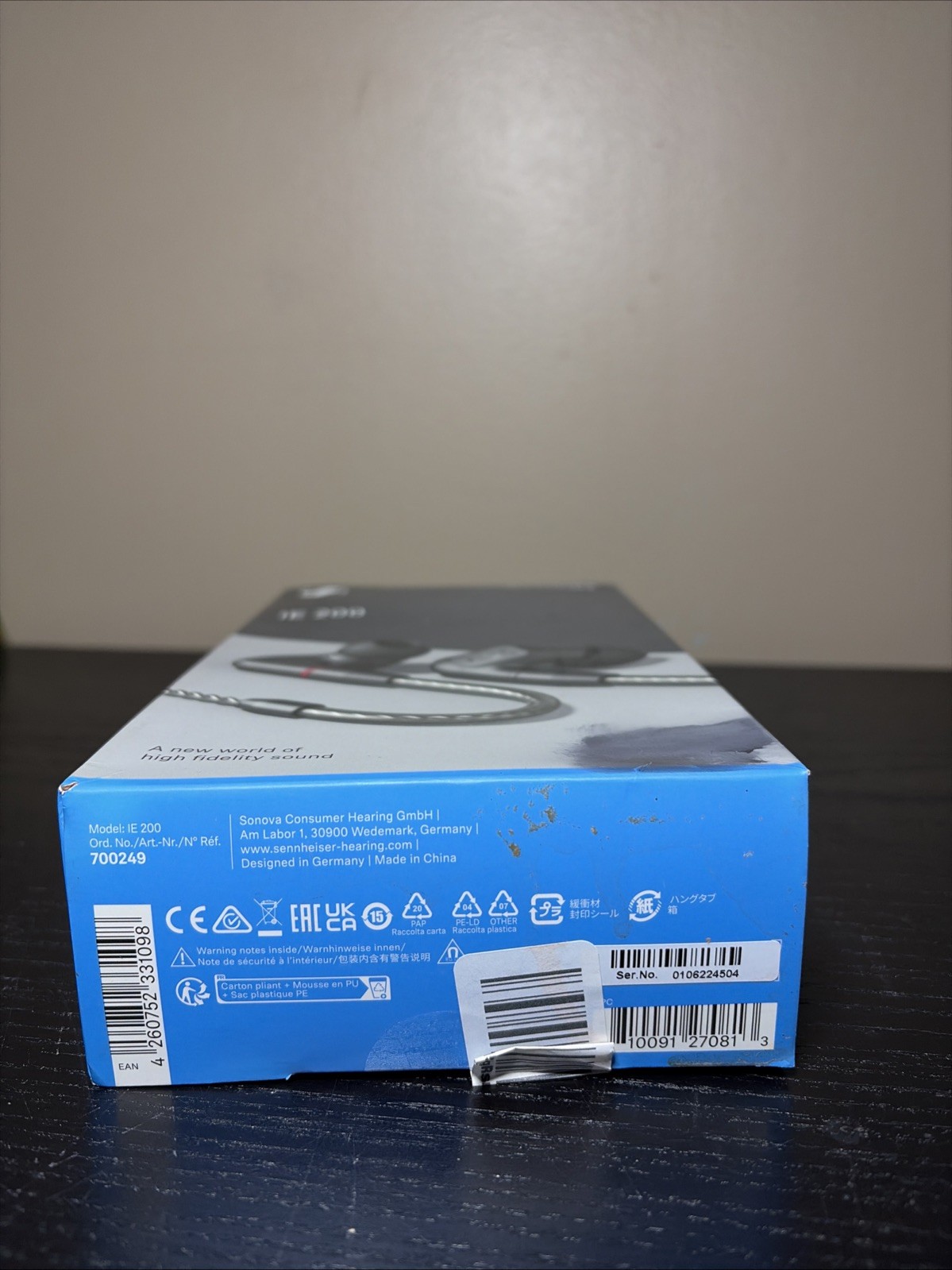 Sennheiser IE 200 In-Ear Wired Headphones Braided Cable 3.5mm Plug (700249) DESC