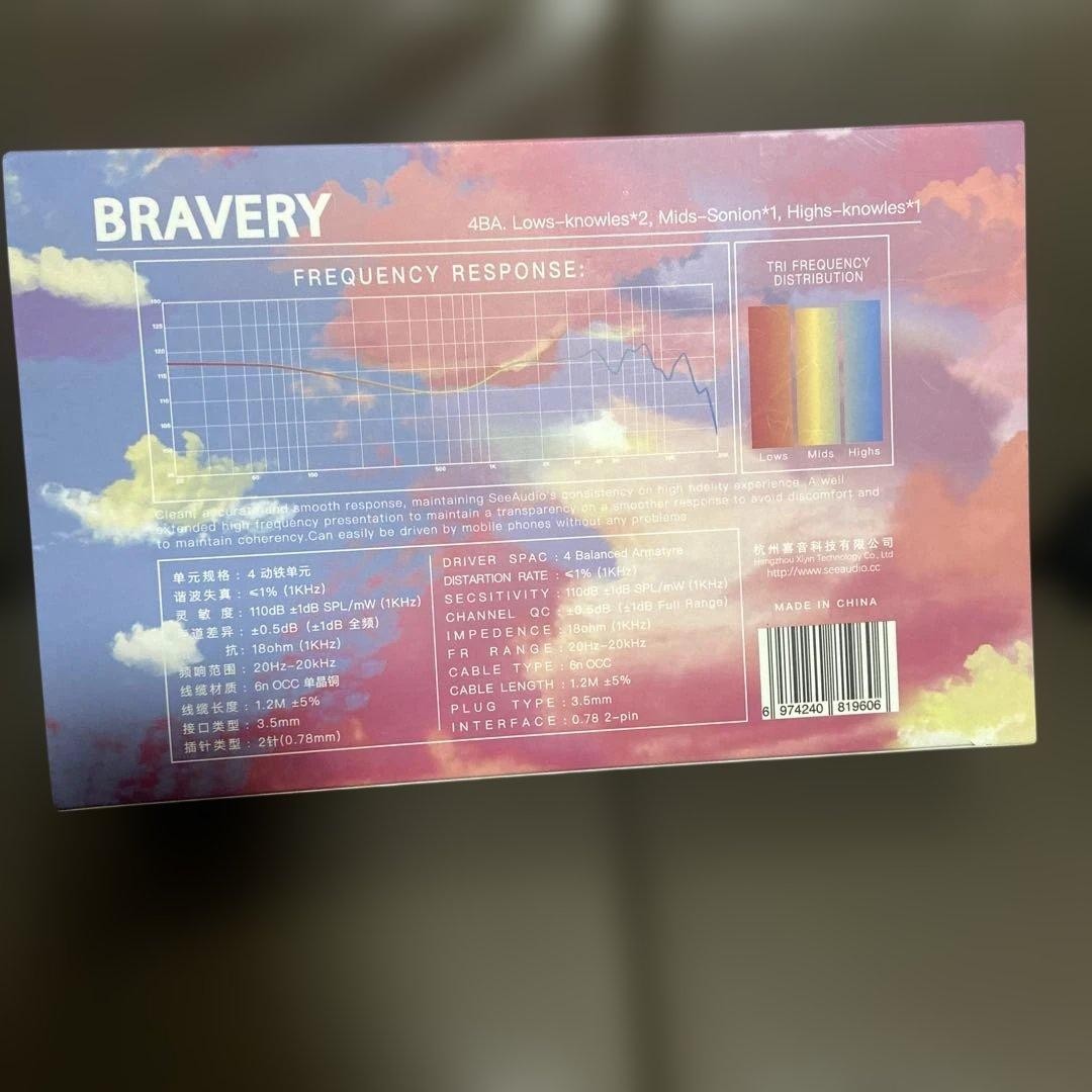 See Audio Bravery AE EXCLUSIVE EDITION In-Ear Monitors Earphones Red w/Box