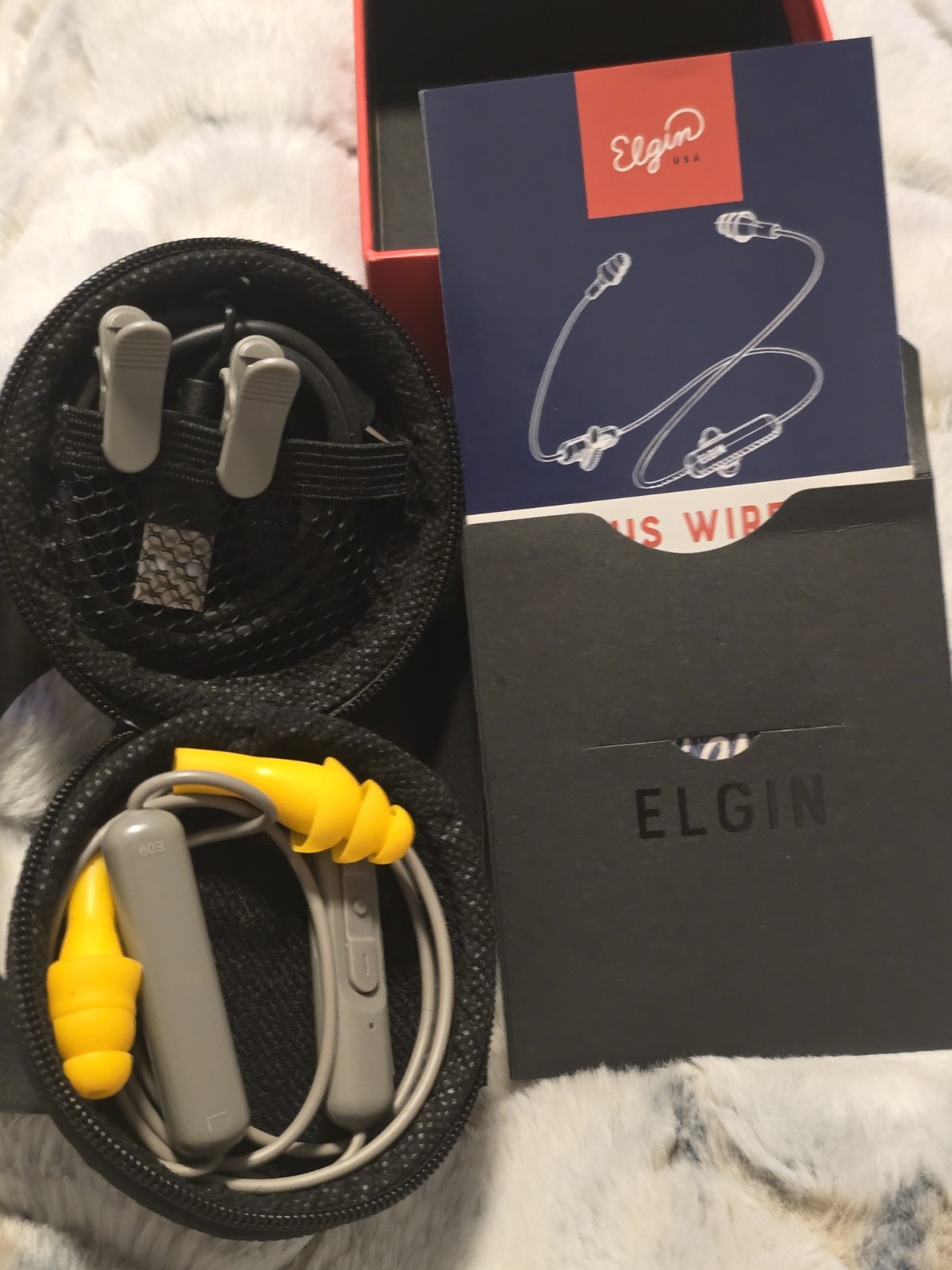 Elgin Ruckus Wireless Bluetooth Earplug Headphones 25 dB Noise Isolating Earbuds