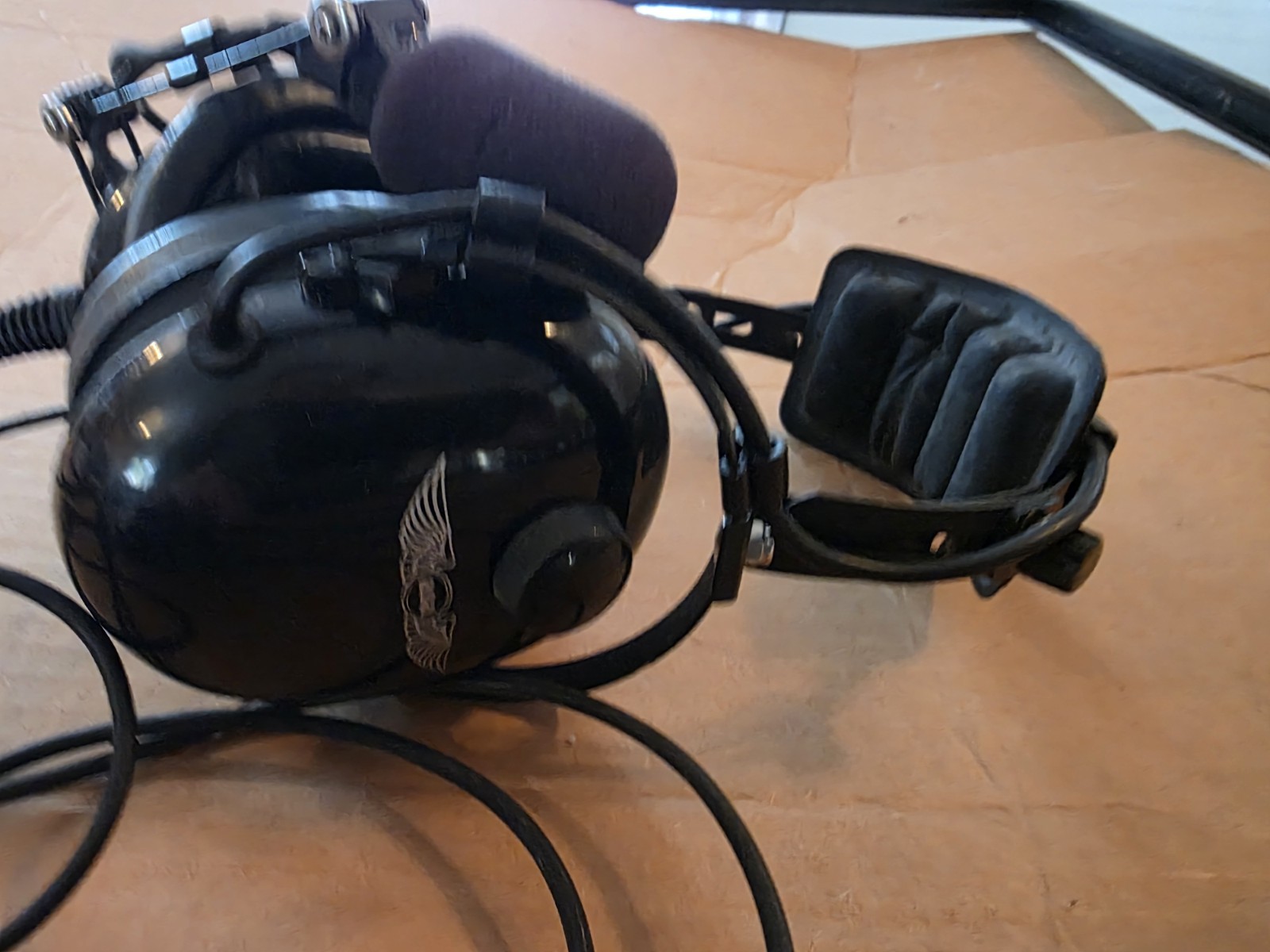 ASA Pilot Headset Dual Plug Airplane Aviation Aircraft Headphones Excellent