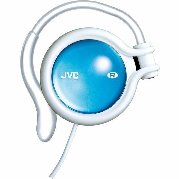 New JVC HP-AL102-WA Clip-on Headphones White Blue Japan Comfort Less Ear Pain