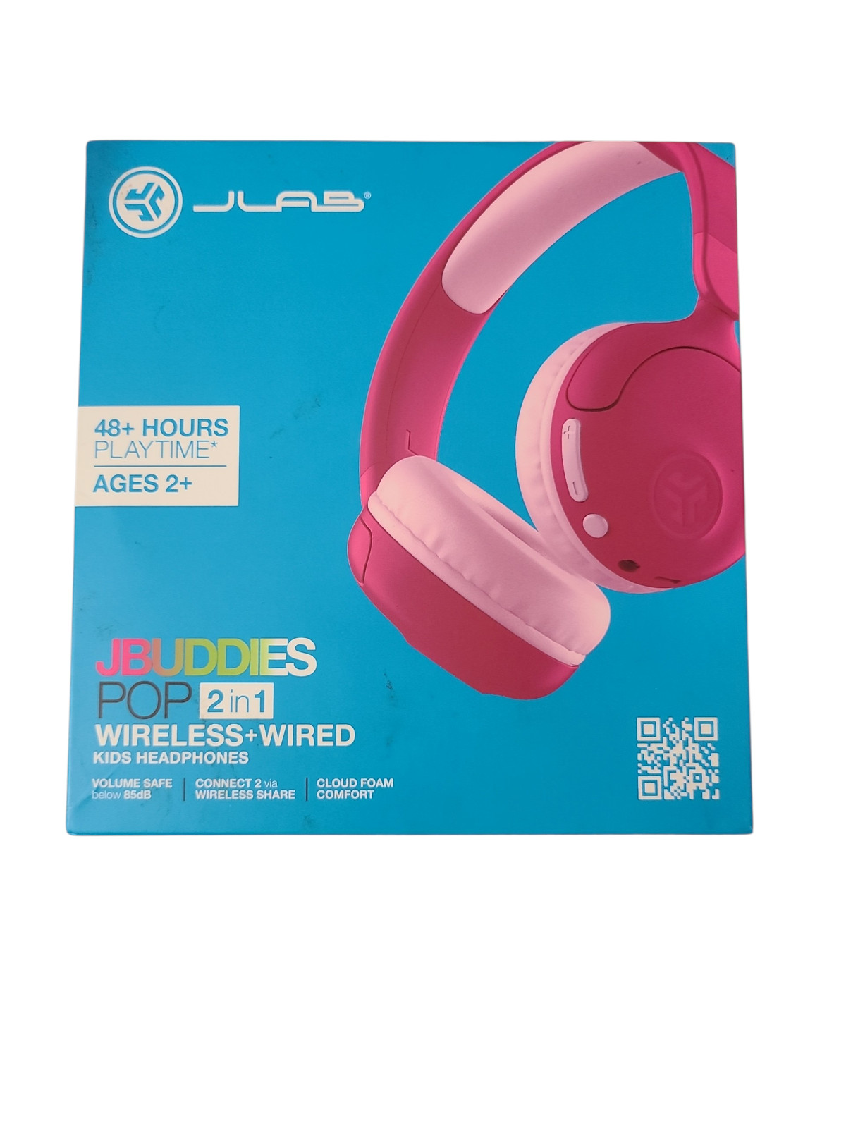 JLab – JBuddies POP 2 in 1 Wireless Bluetooth Wired Kids On-Ear Headphones