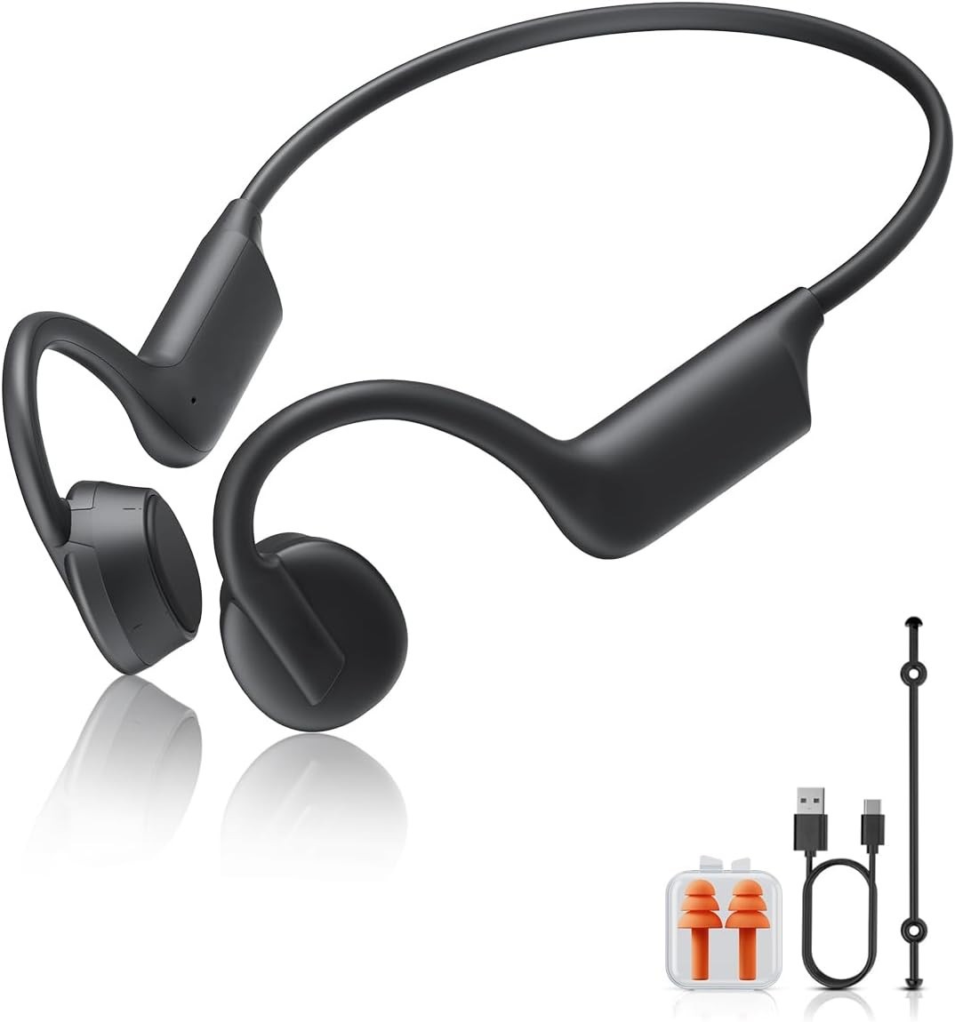 Bone Conduction Headphones: Lightweight Open Ear Design, Waterproof for Activ…