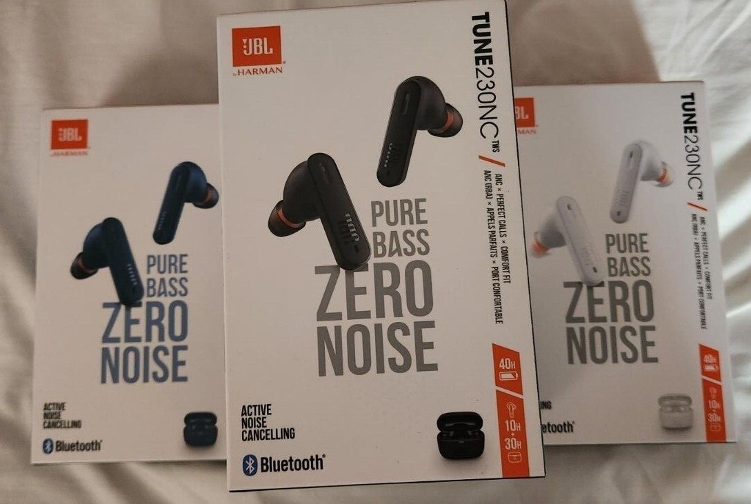 JBL Tune 230 Noise Canceling True Wireless Bluetooth Earbuds Black, Blue, White
