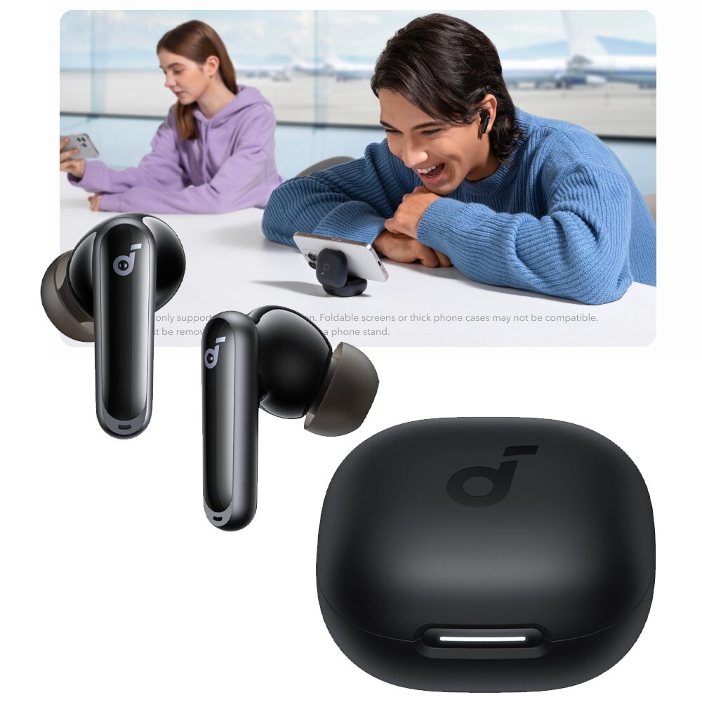Soundcore P40i Wireless Earbuds Adaptive Noise Cancelling Bass Phone Stand Case