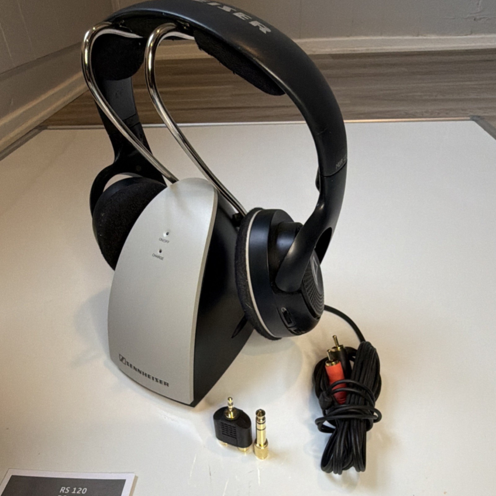 Sennheiser RS120 Wireless Headphones w/ Base Dock Untested Parts/Repair