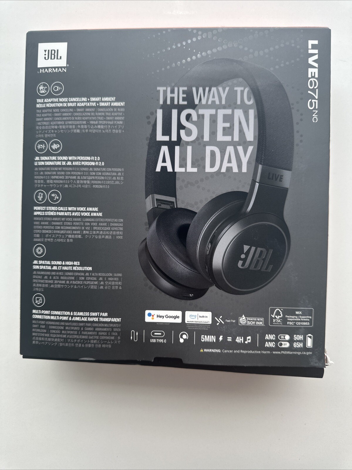 Jbl Live675nc Headphones Adaptive Noise Cancelling