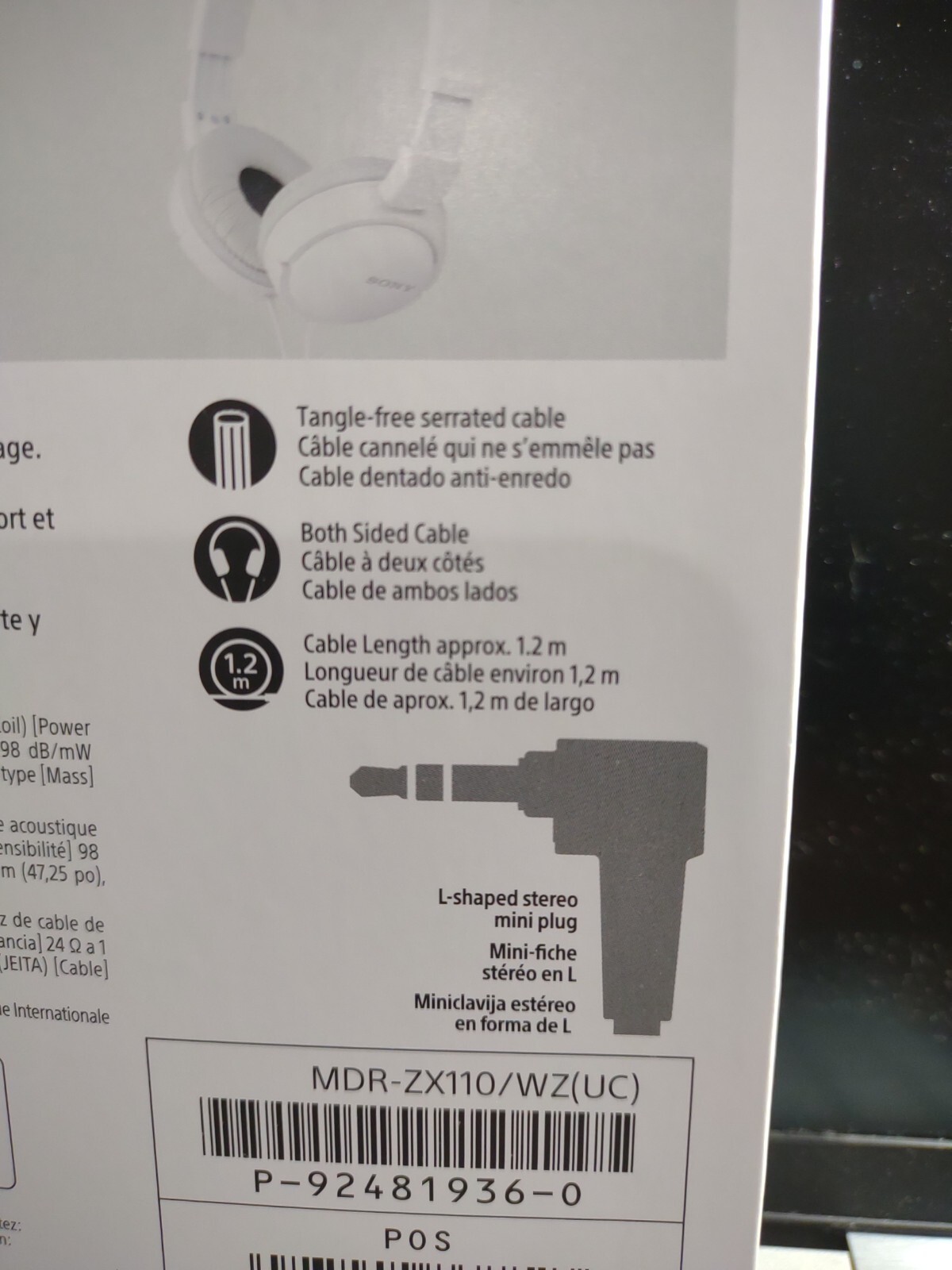 Brand New Sony MDR-ZX110 Ear-Pad (On the Ear) Headphones – White + freebies