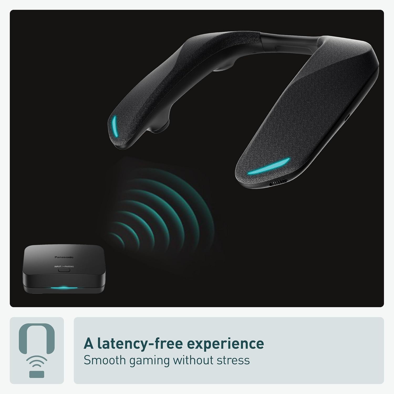 Panasonic SoundSlayer Wireless Wearable Speaker System: Gaming Movies SC-GNW30