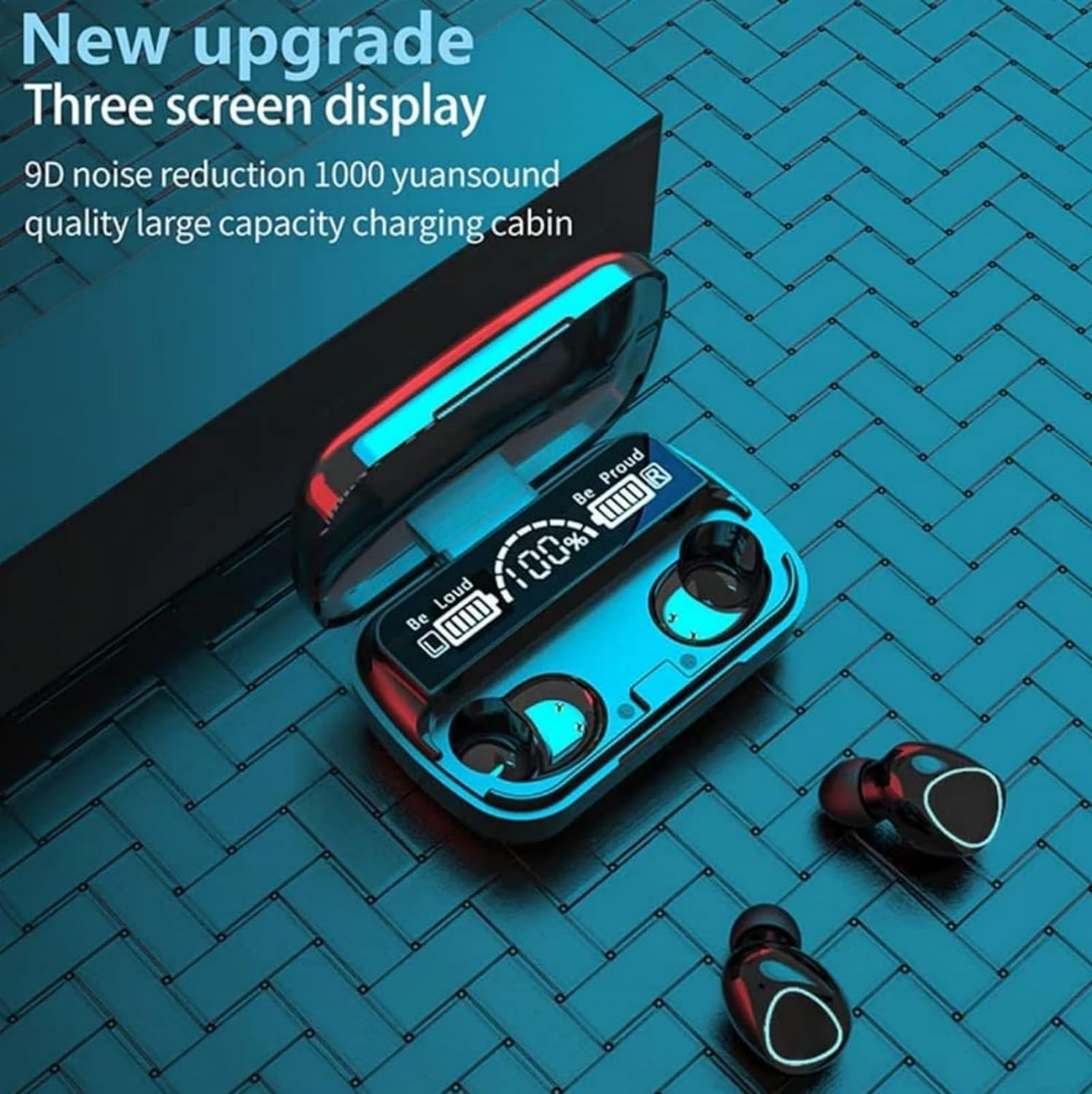 Wireless Earbuds Bluetooth 5.3 Headphones, Long Playing time One size, Black