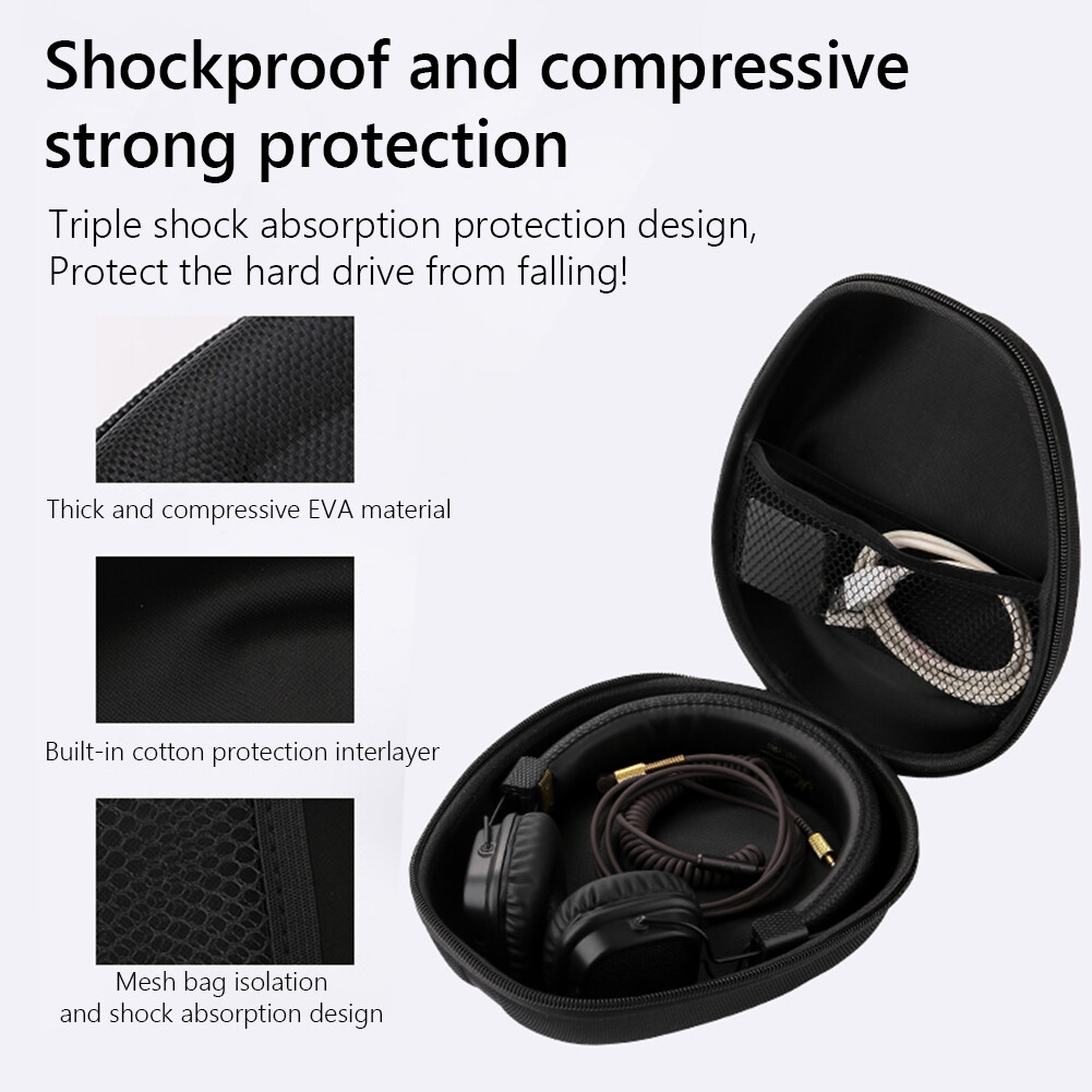 EVA Headphone Bag for SONY WH-1000XM4/Audio-technica ATH-M50X /Beats Studio