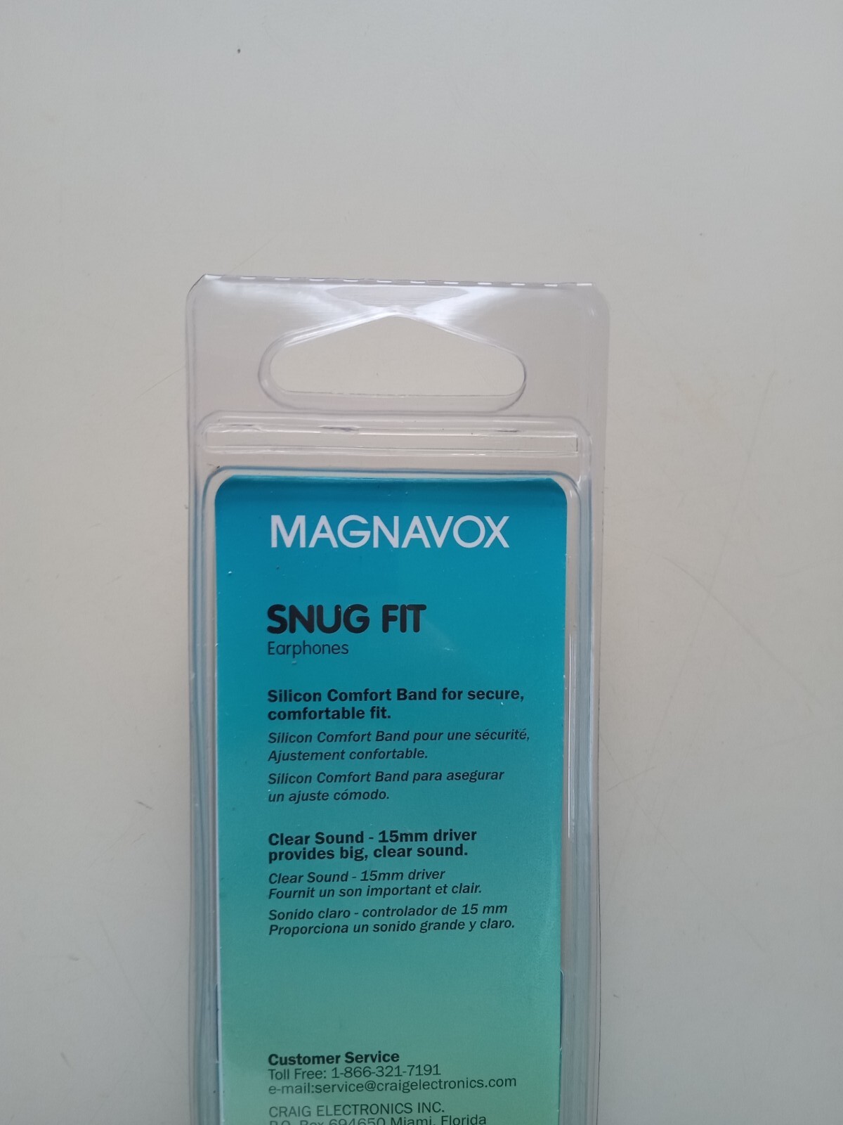 MAGNAVOX Snug Fit In Ear Headphones Smooth Bass 15mm Earbuds Teal FAST SHIP