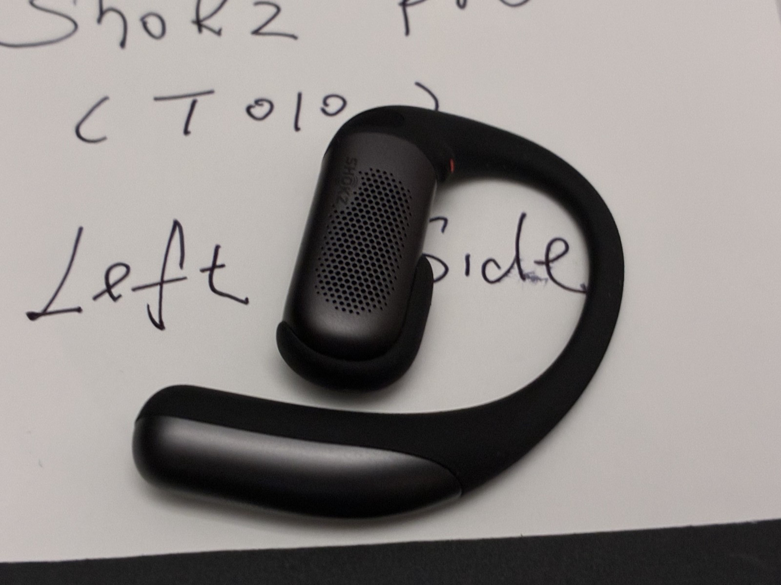 Shokz – OpenFit Pro (T010) -True Wireless Earbuds Black – Left Side