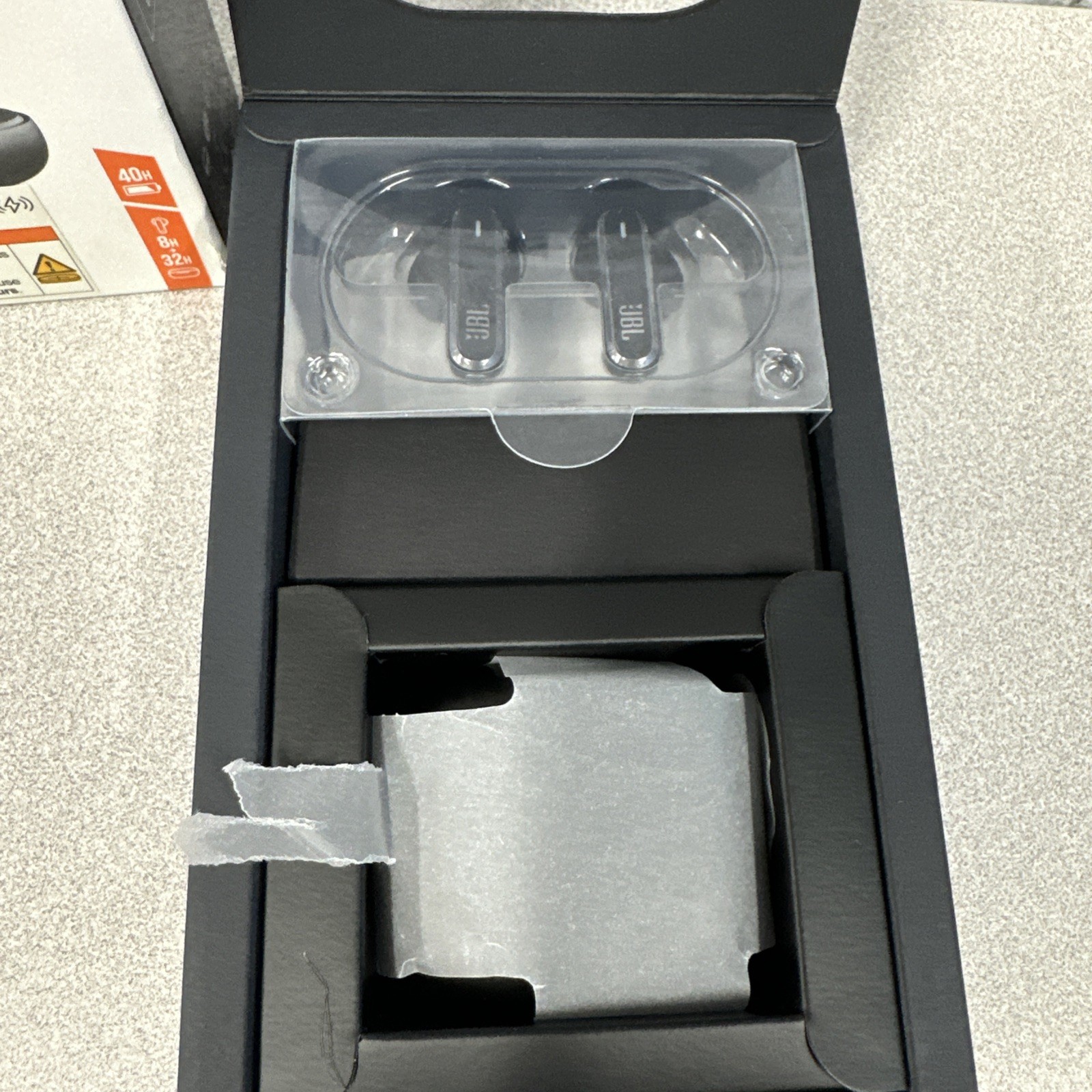 JBL Earbuds Headphones Live Flex Perfect Fit Ear Buds, Black-Open Box