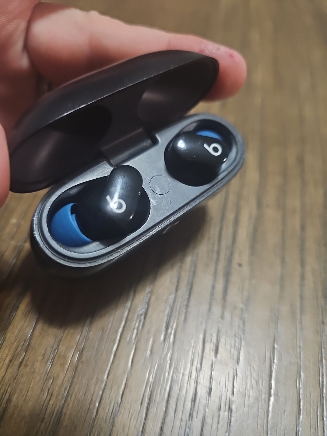 Beats by Dr. Dre Studio Buds A2514 Wireless Bluetooth Earbuds-Black-Blue Tips