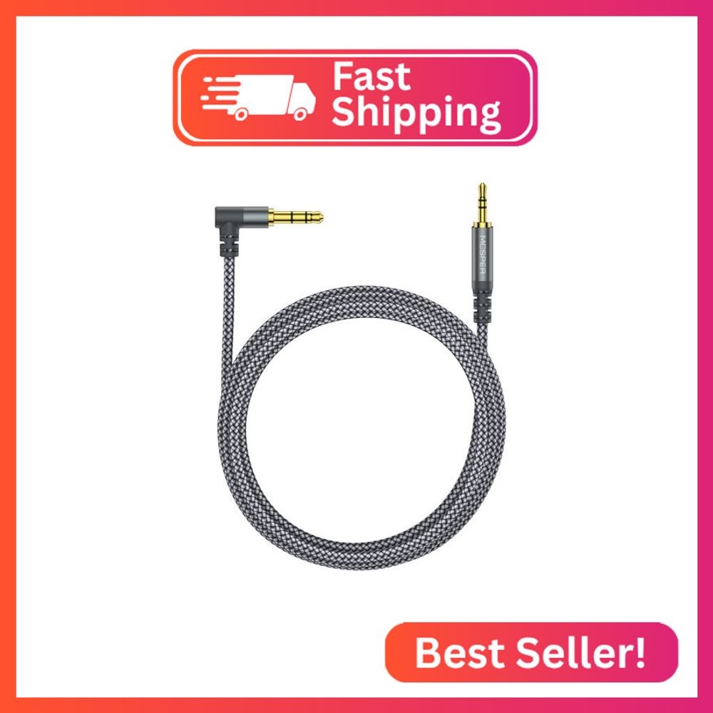 3.5mm to 2.5mm Aux Audio Cable (6.6FT), 90 Degree Right Cord Compatible with Bos