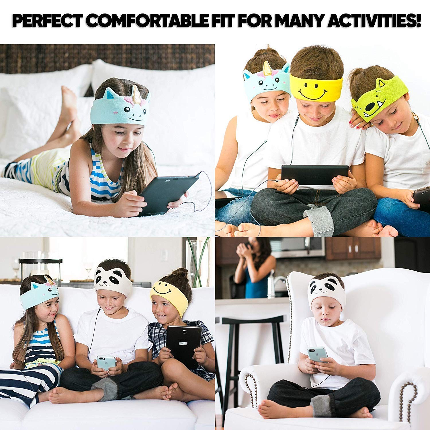 CozyPhones Over The Ear Headband Headphones – Kids One Size, Multicolor