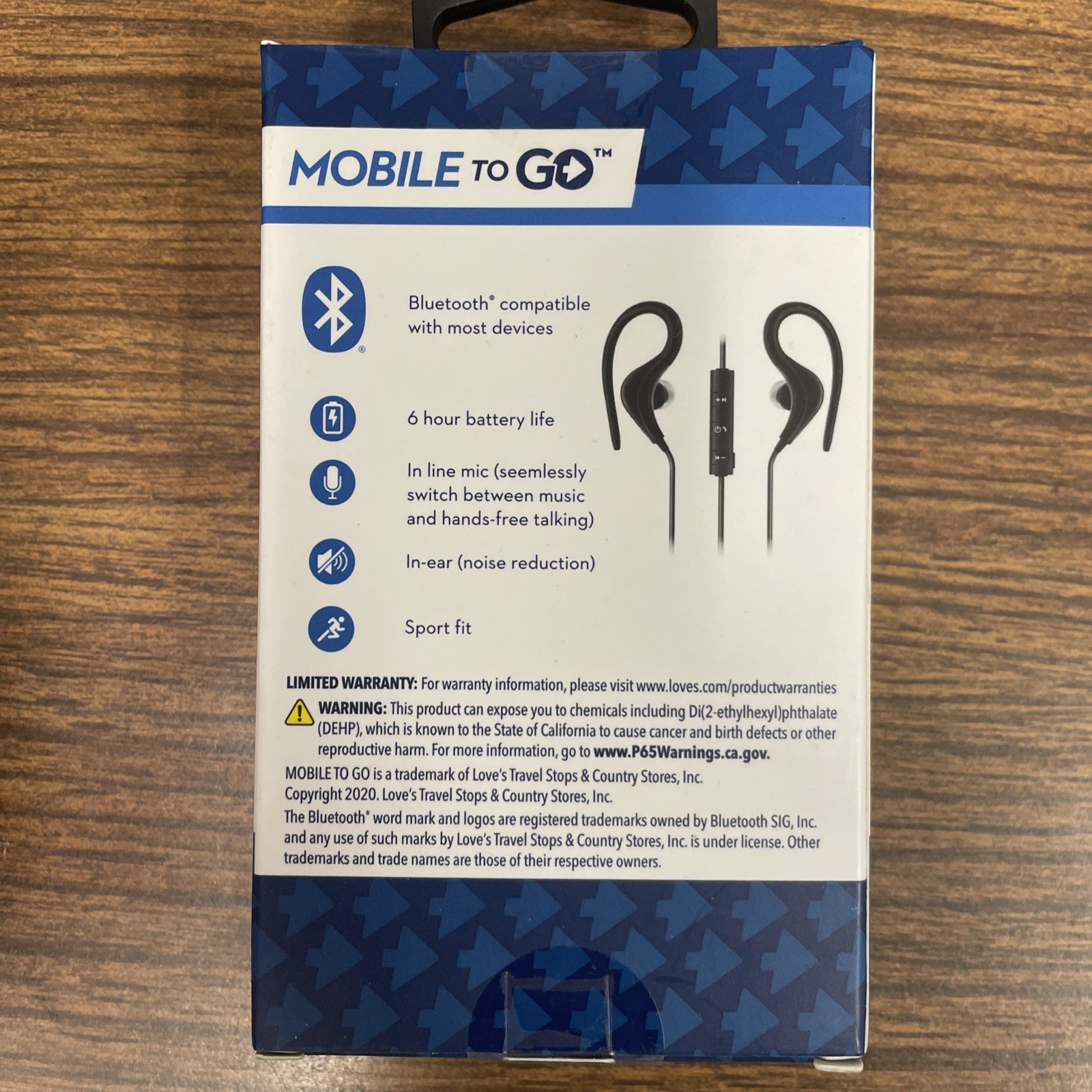 Mobile To Go Bluetooth Earbuds – Sport Fit (60343073714) – Black