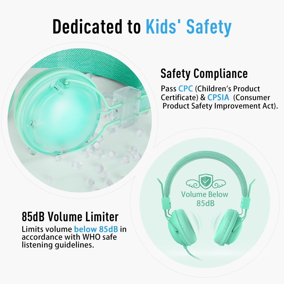 Kids Headphones with Microphone for School Chromebook iPad Wired Bulk Lot AILIHE